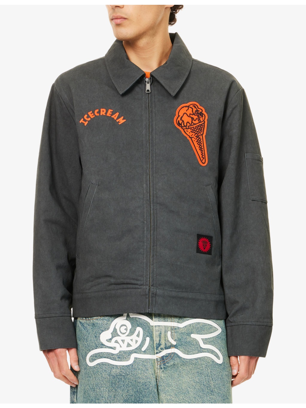 Cone Patch Padded Denim Jacket - 3