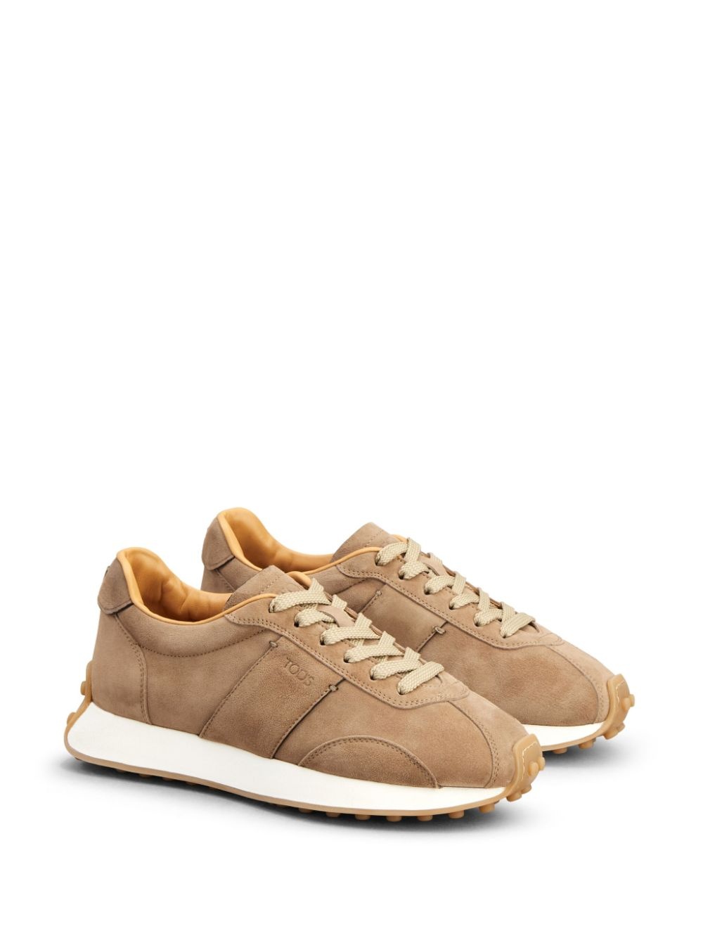 panelled suede lace-up sneakers - 2