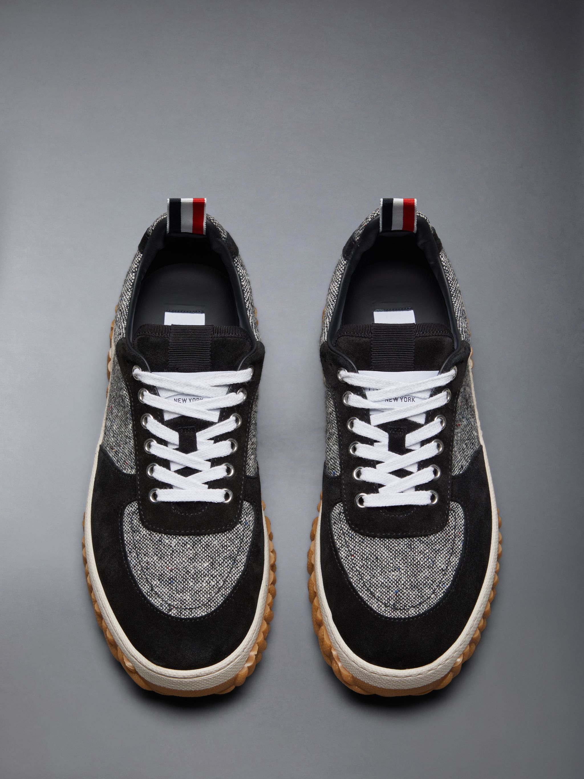 Donegal Tweed Cable Knit Sole Letterman Trainer - 5