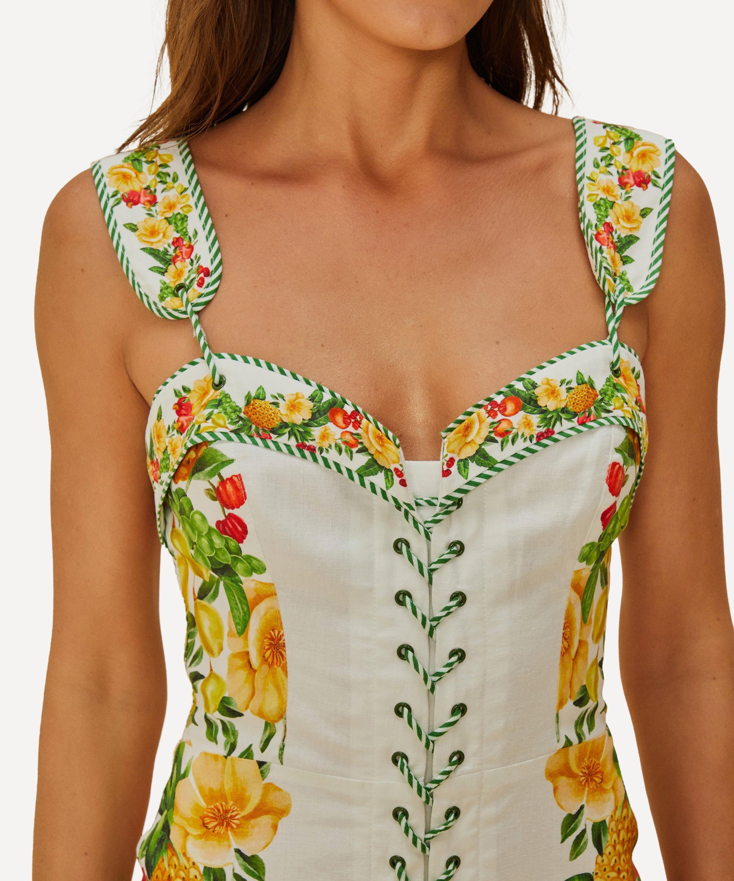 Off-White Picnic Flowers Mini Dress - 4