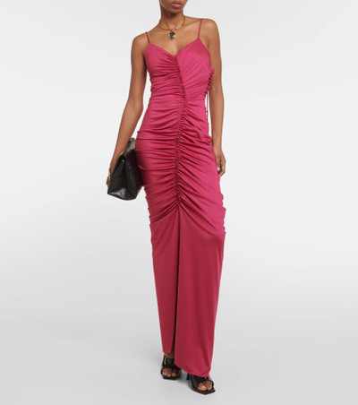 Victoria Beckham Ruched jersey maxi dress outlook