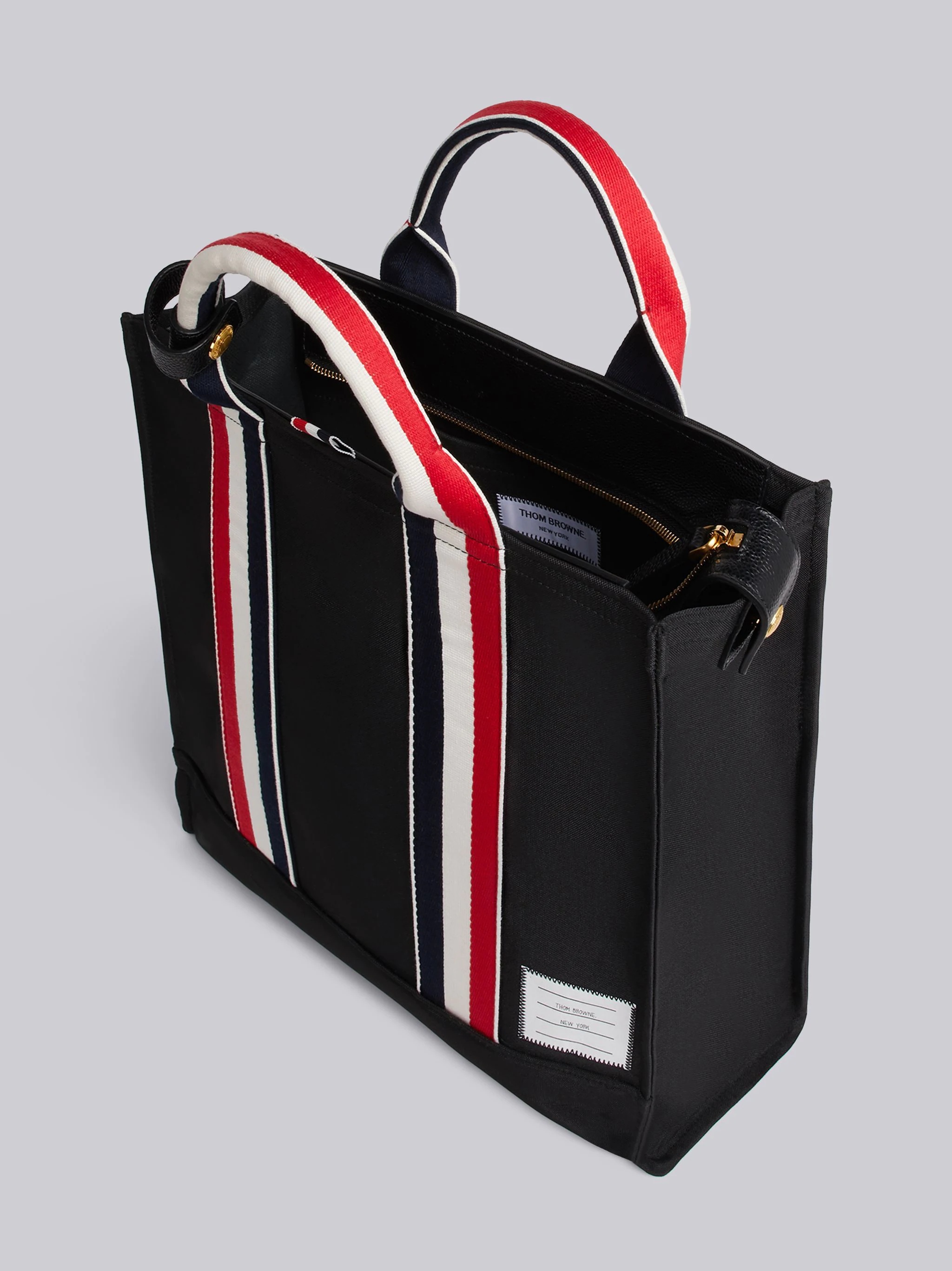 Grosgrain Stripe Nylon Tote - 5