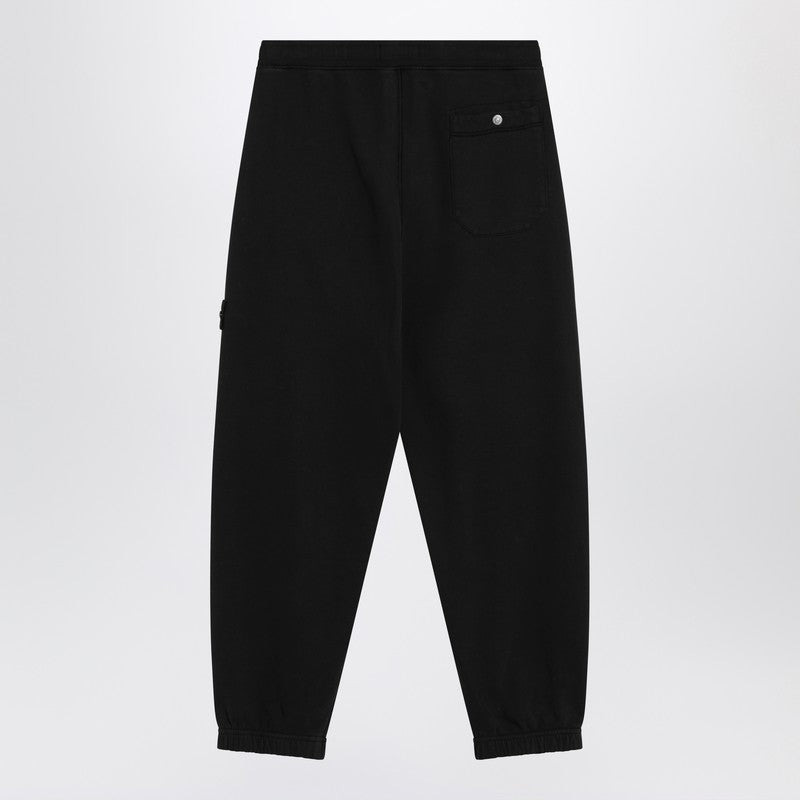 Stone Island Black Cotton Jogging Pants Men - 2