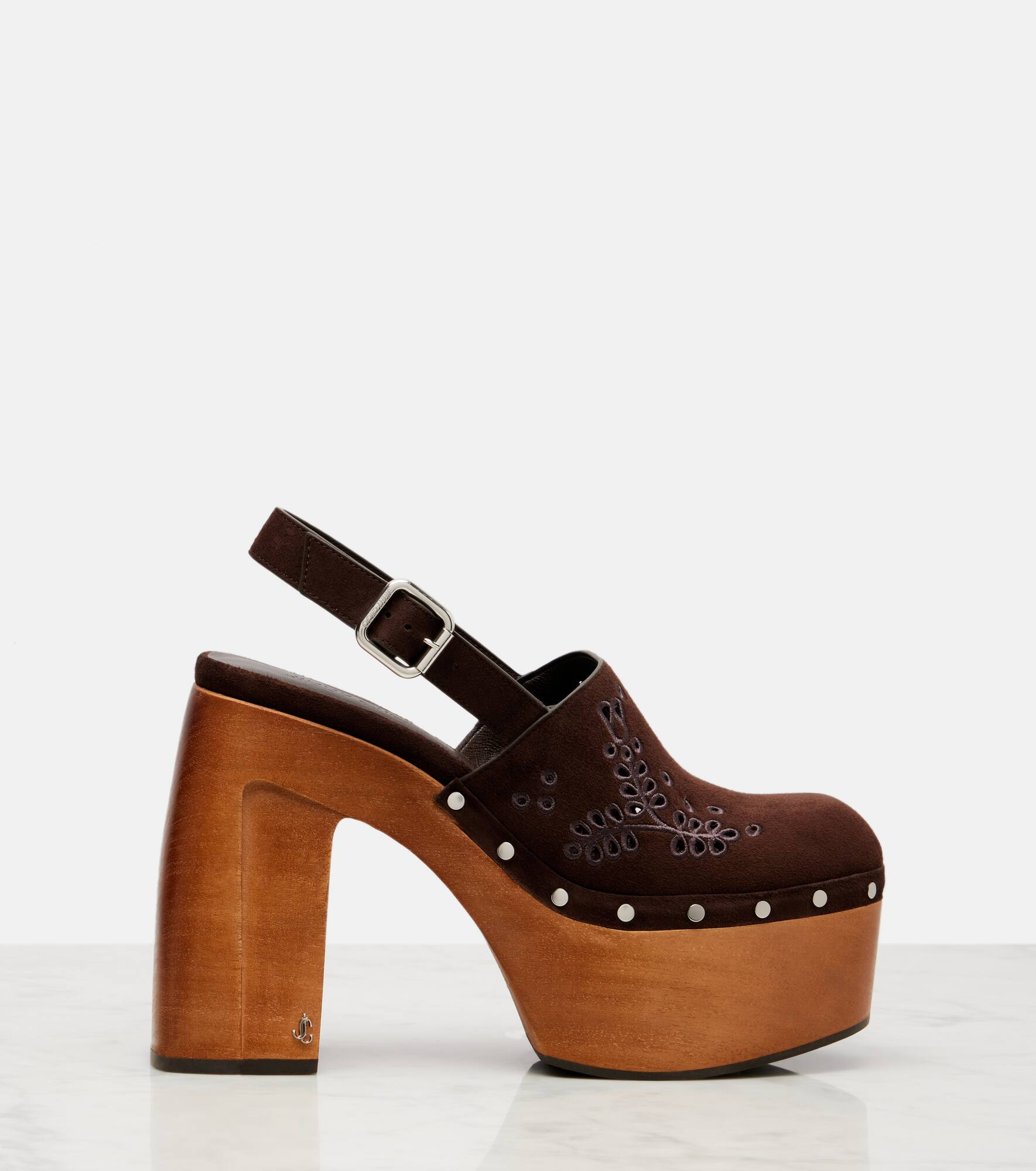 Alida 135 suede platform clogs - 4