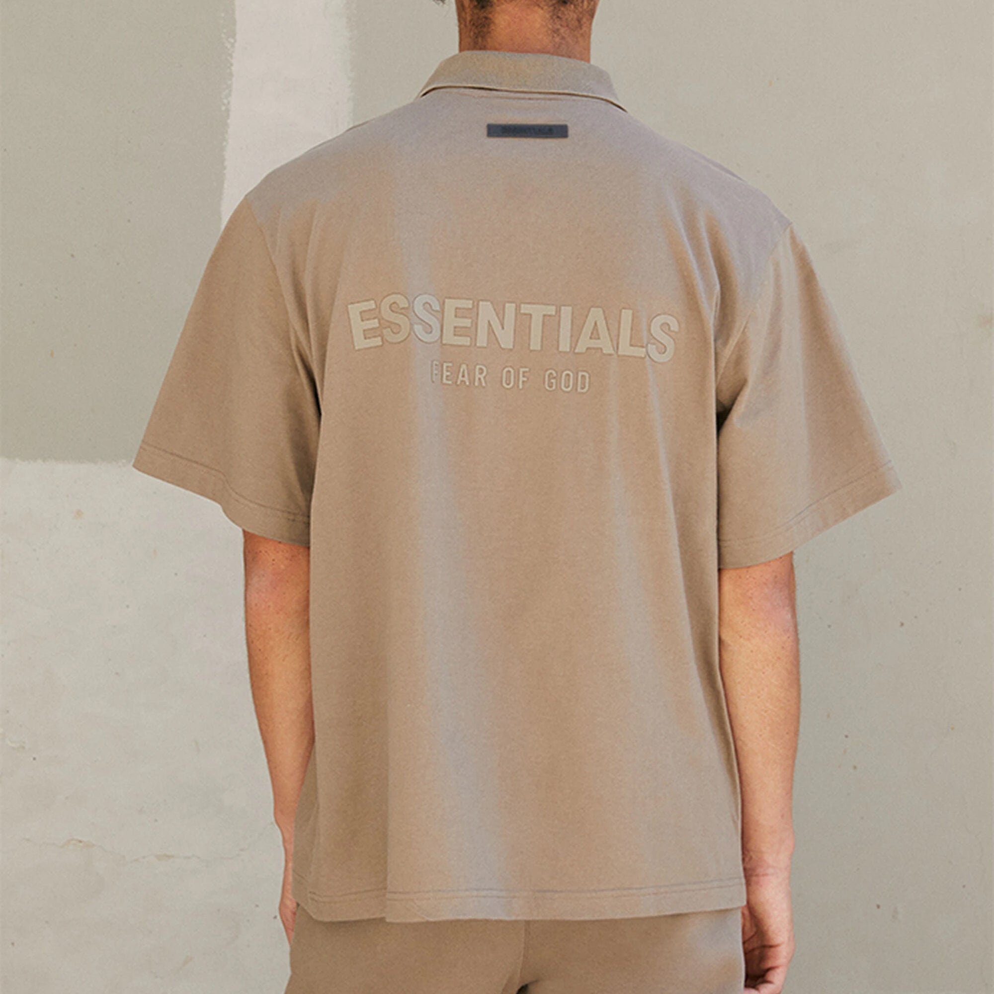 Fear of God Essentials FW21 Logo Polo Shirt 'Harvest' FOG-FW21-004 - 6