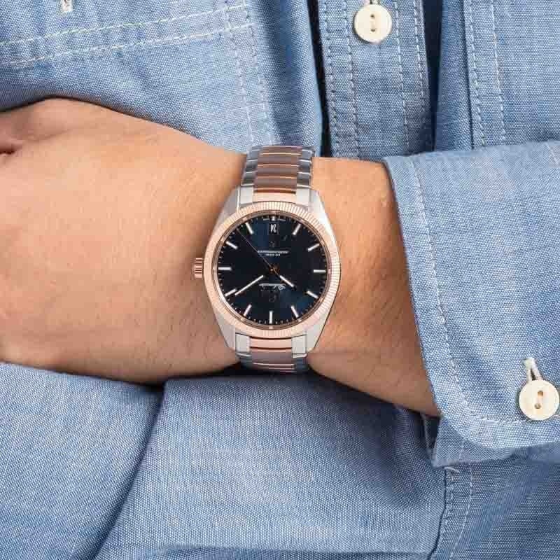 Omega Constellation Globemaster Blue Dial Steel & Sedna Gold - 5
