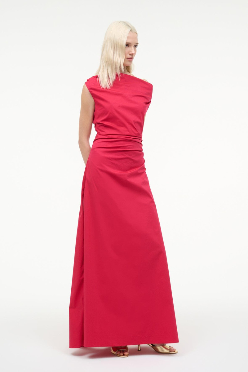 STAUD PHARE MAXI DRESS CHERRY 3