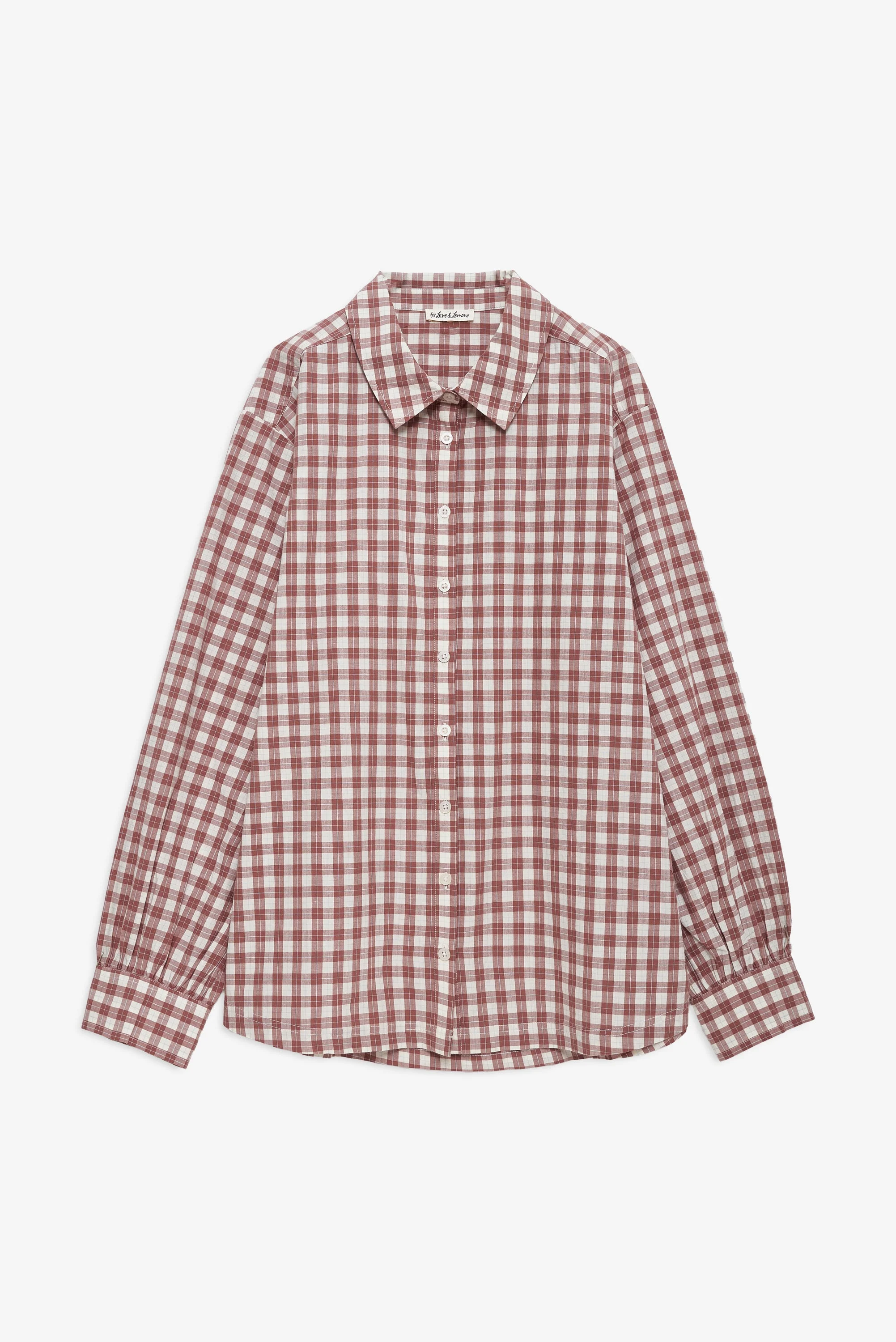 Poppy Gingham Button Down - 1