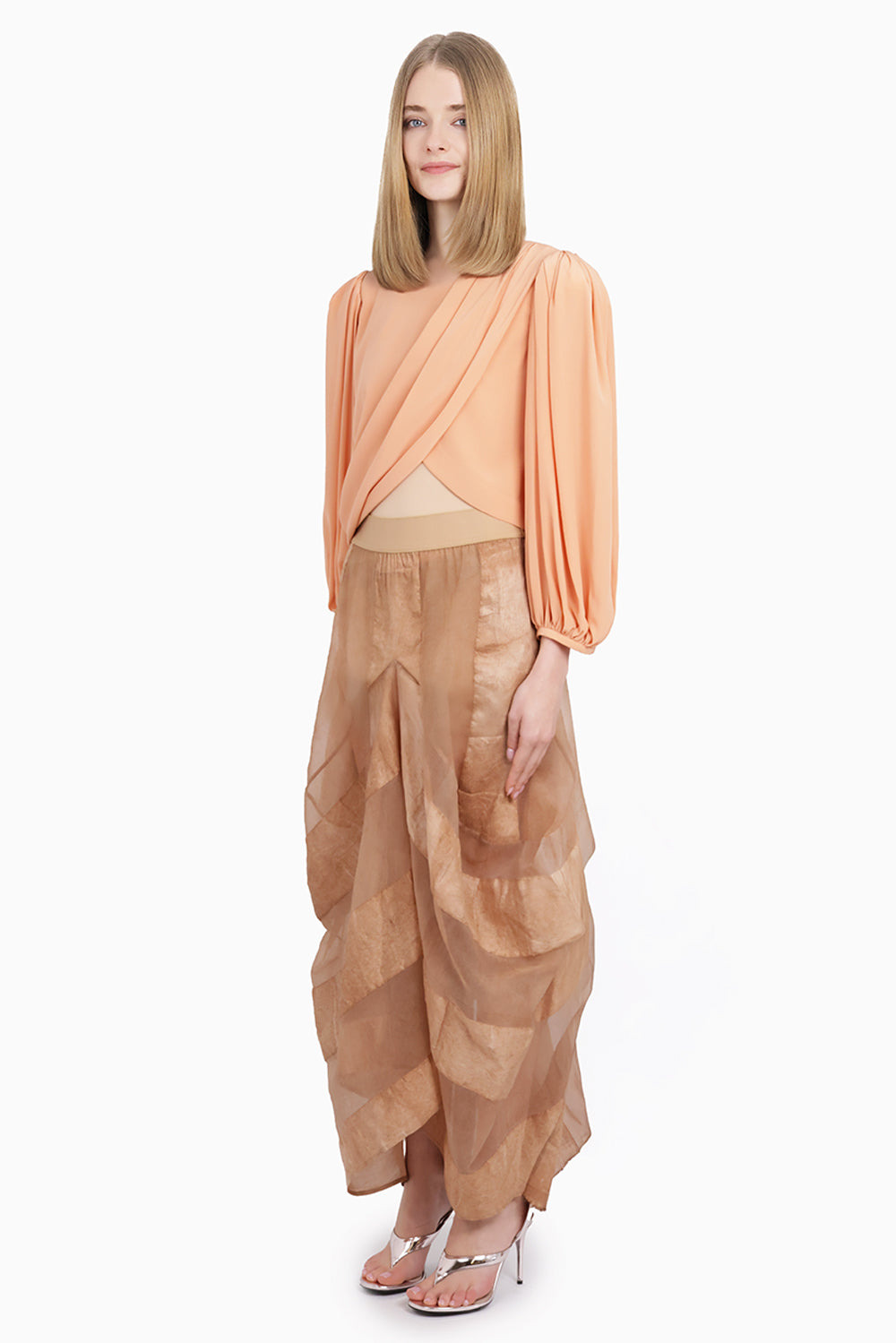 DRAPE FRONT BLOUSE | BLUSHY PINK - 9