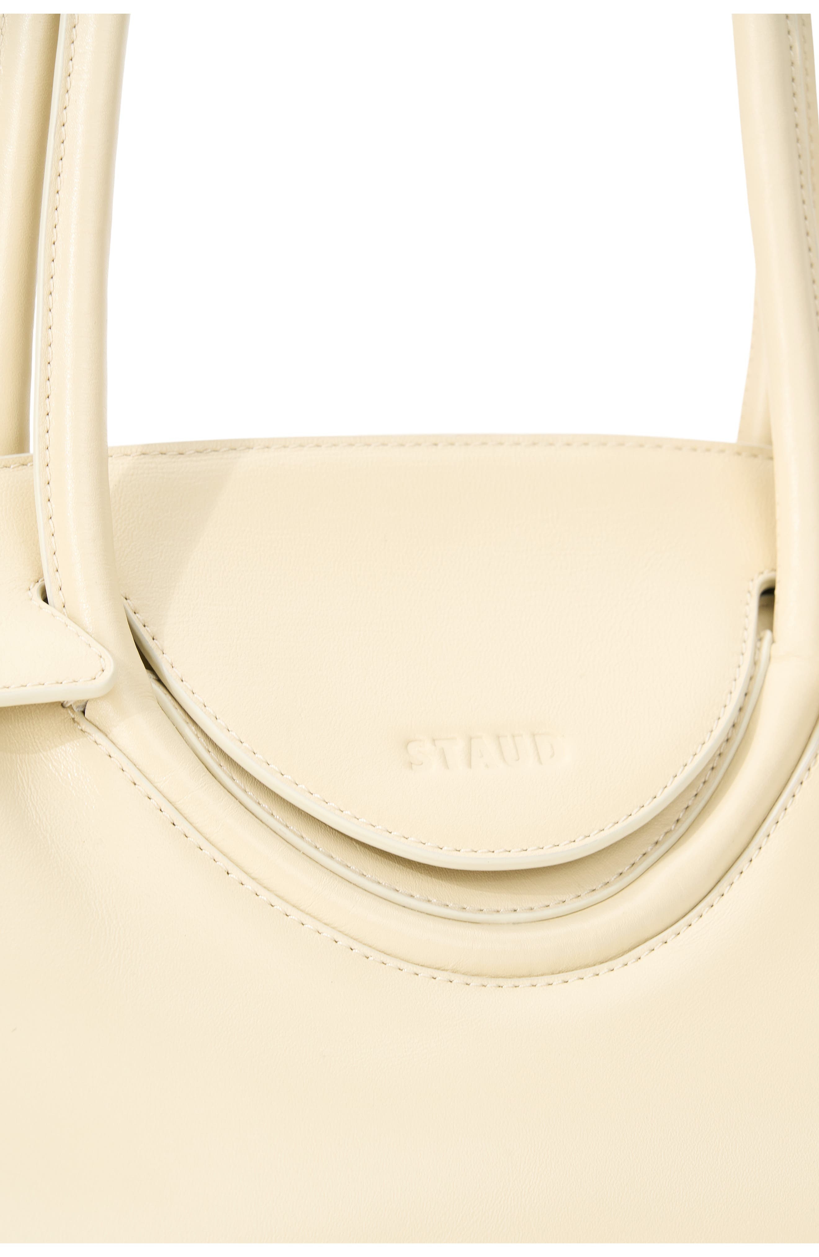 STAUD Maude Leather Shoulder Bag in Cream at Nordstrom - 4