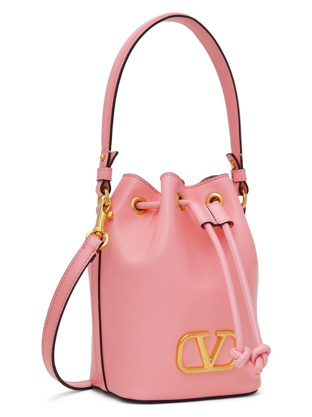 Pink VLogo Signature Mini Bucket Bag - 2