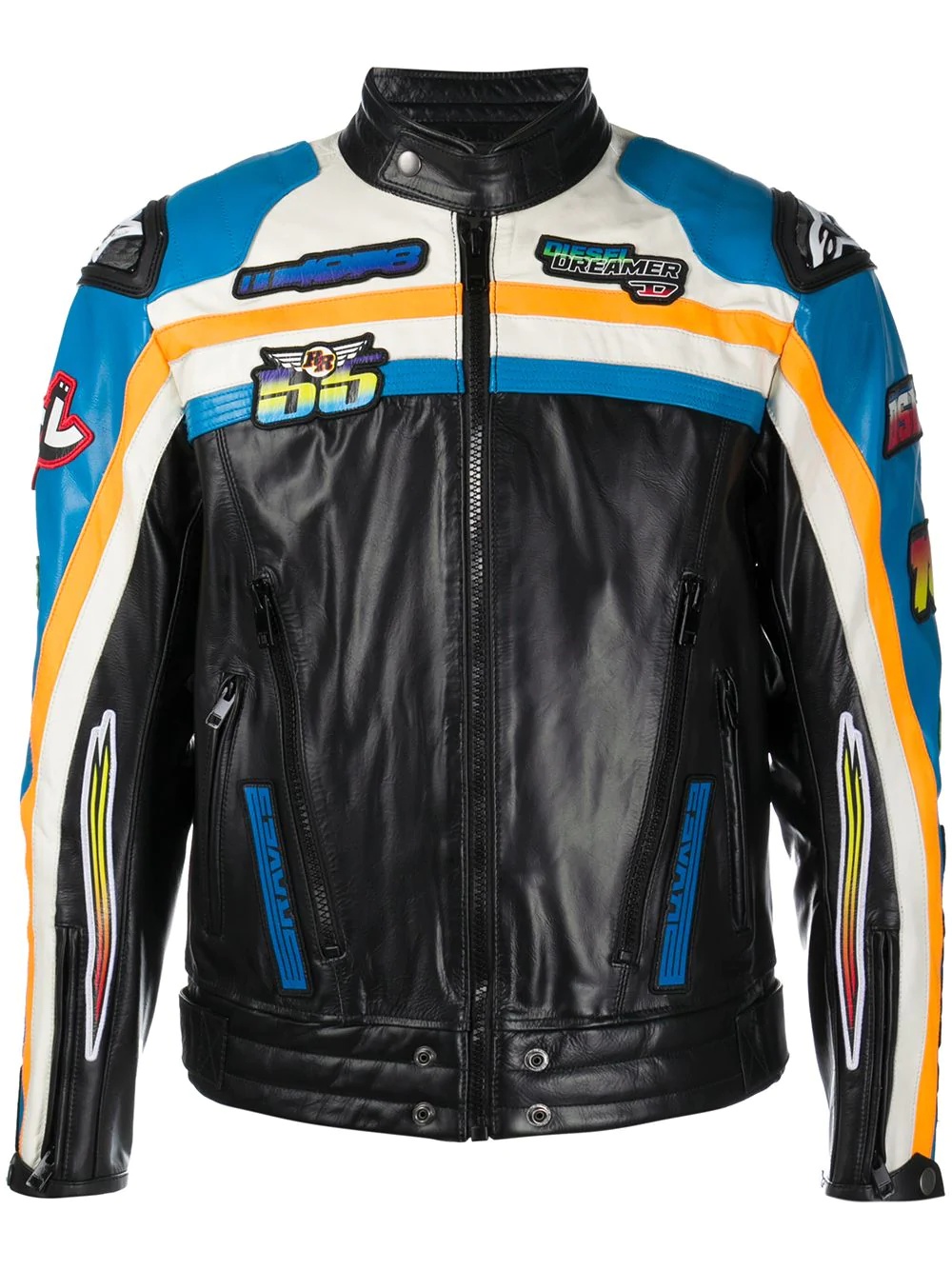 racer patch biker jacket - 1