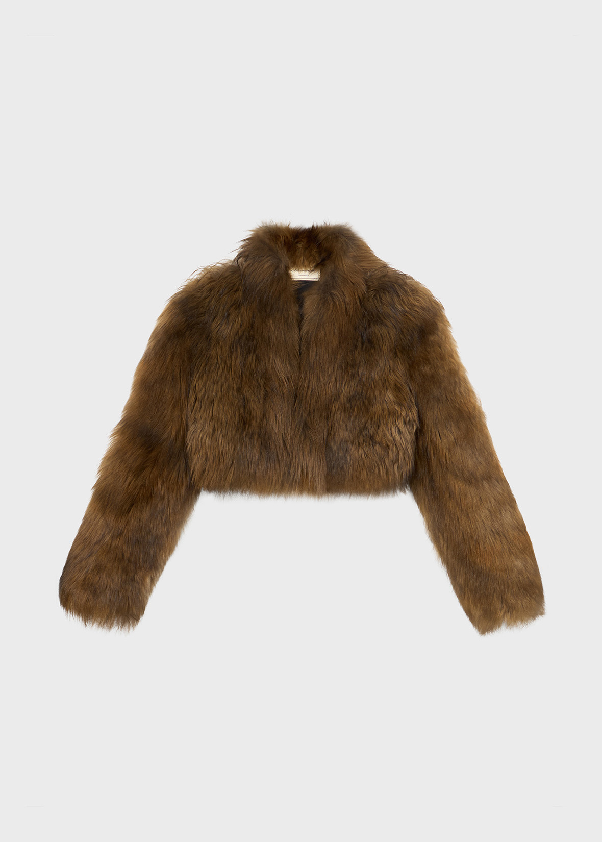 SHORT FUR COAT IN CASHMERE GOAT HAIR - 1