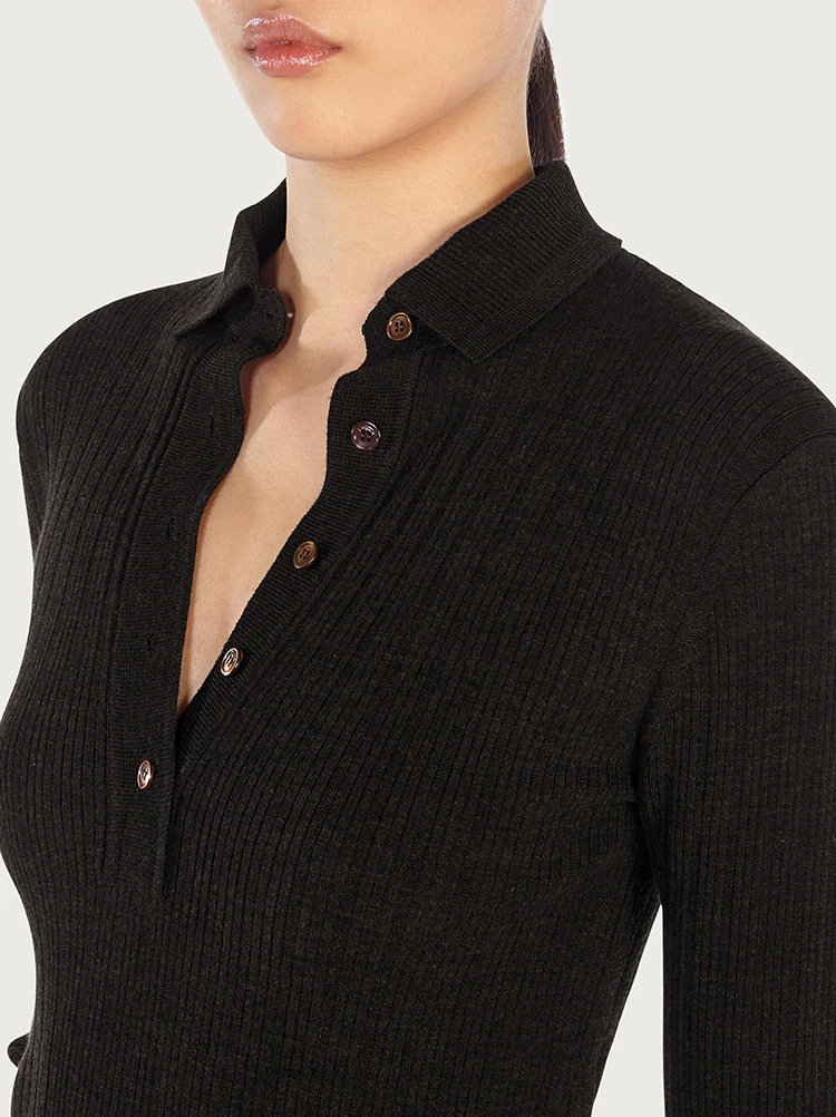 COLOR BLOCK KNITTED POLO - 6