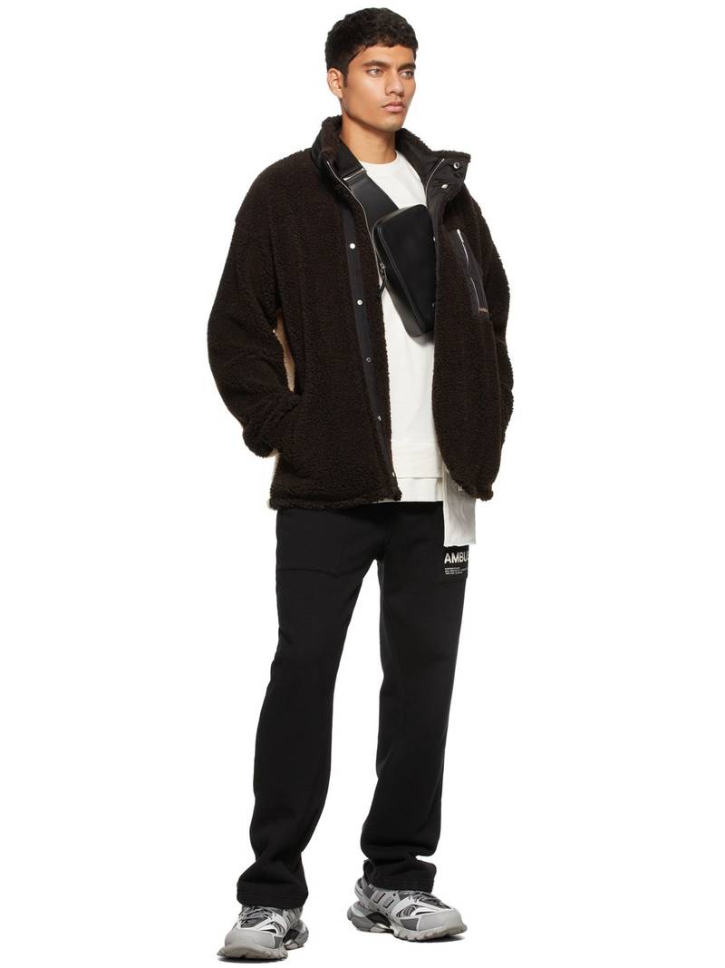 Ambush Brown Wool Fleece Jacket outlook