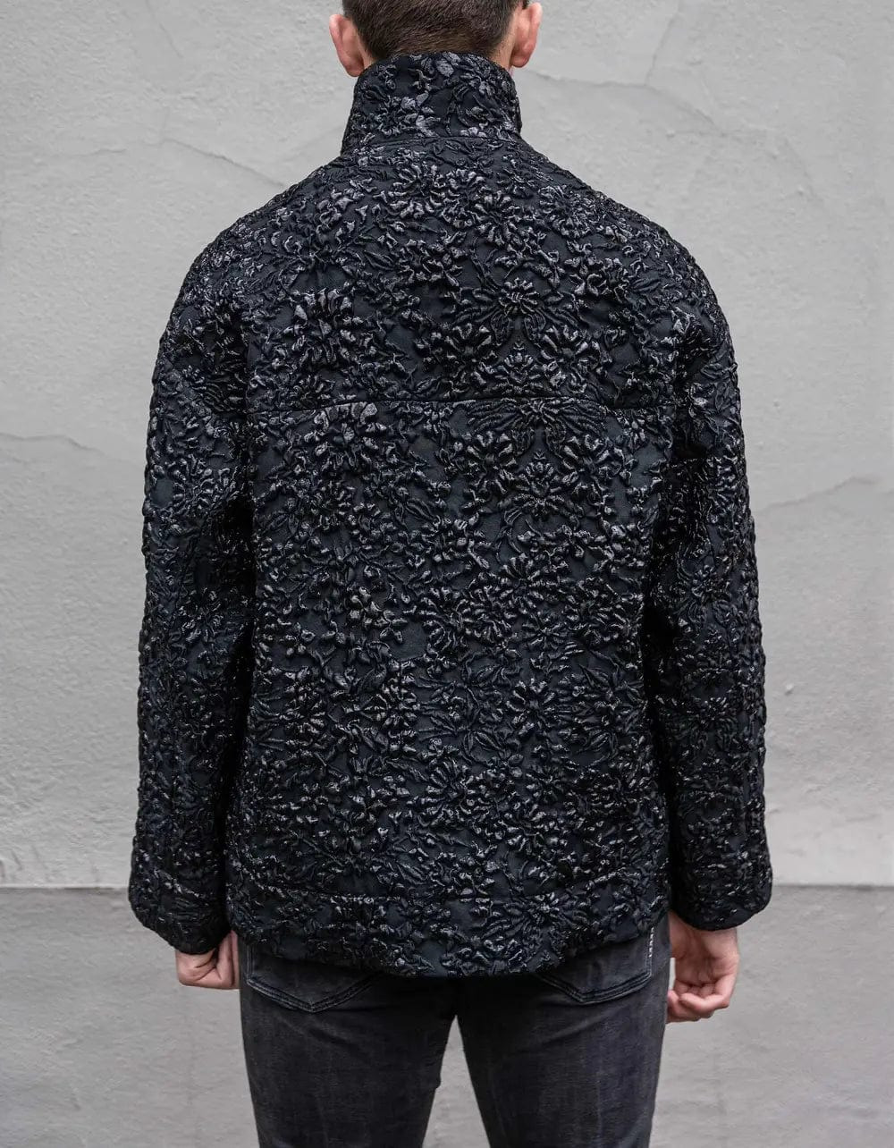 Valentino Black Nylon Brocade Jacket - 6