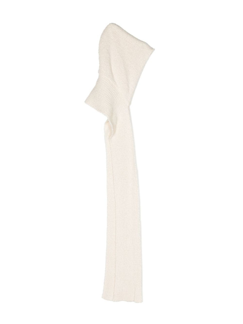 ribbed-knit hooded scarf 1