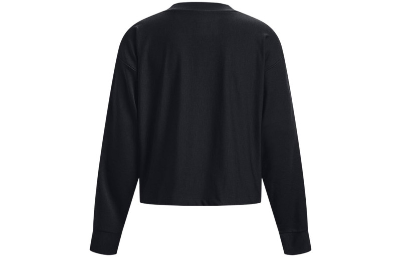 Under Armour (WMNS) Under Armour Logo Rival Terry Oversized Crew 'Black' 1376995-001 outlook