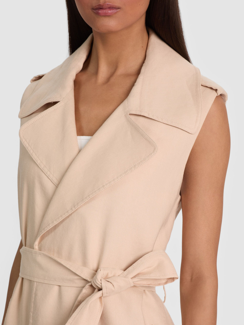 KEITH SLEEVELESS LINEN TRENCH 5