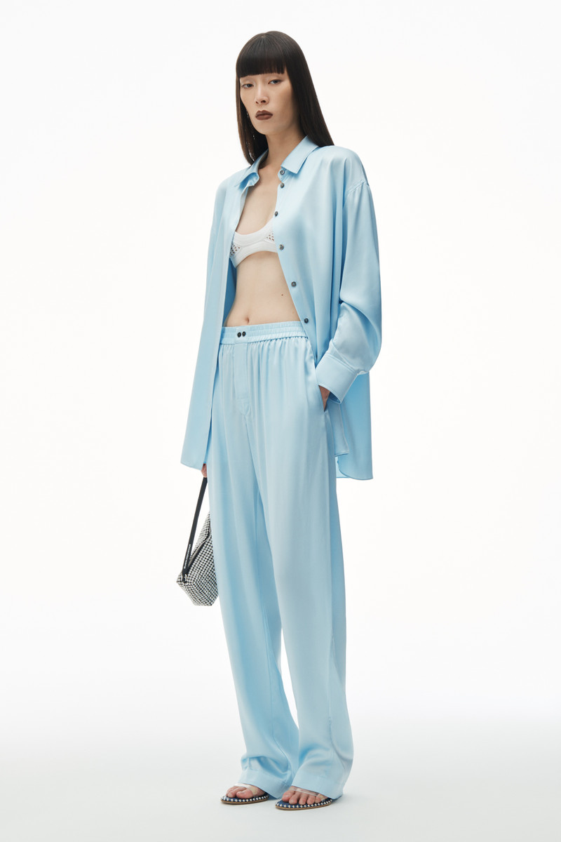 Alexander Wang Logo Cutout Boxer-Style Pant in Silk outlook