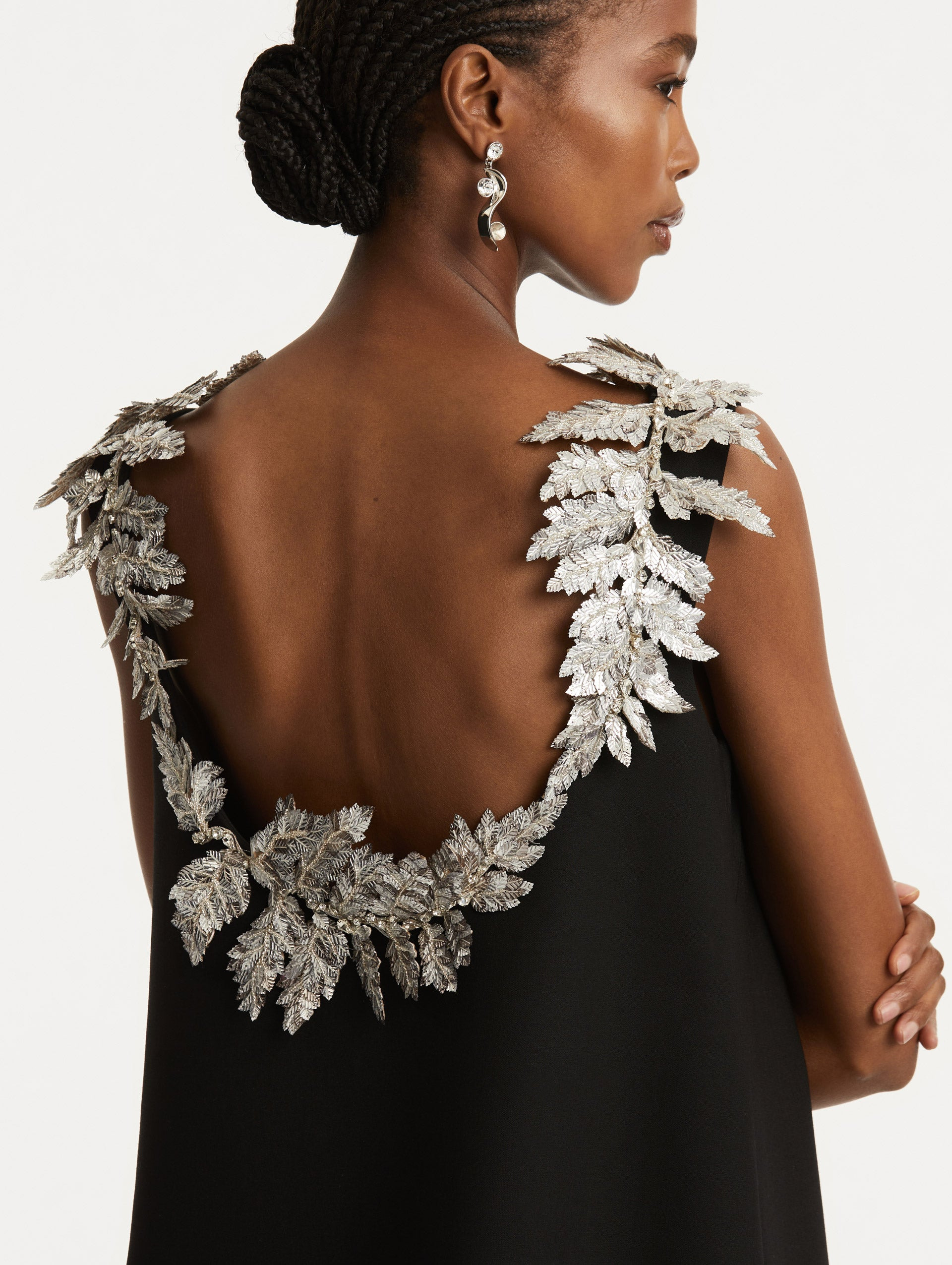FERN SEQUIN EMBROIDERED OPEN BACK DRESS - 5