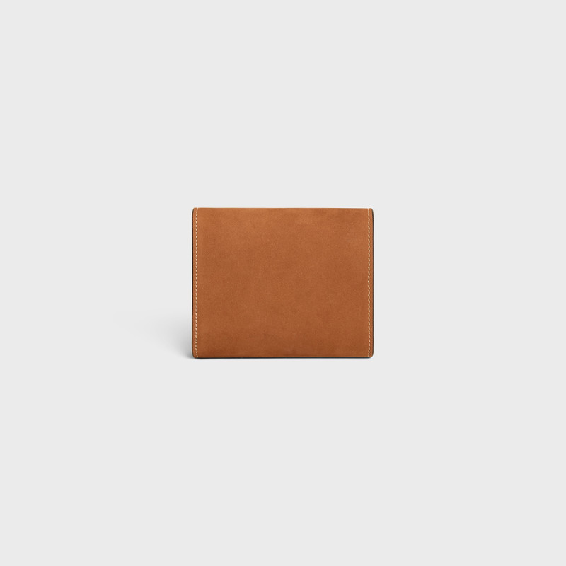 Small Flap Wallet TRIOMPHE IN NUBUCK CALFSKIN 3