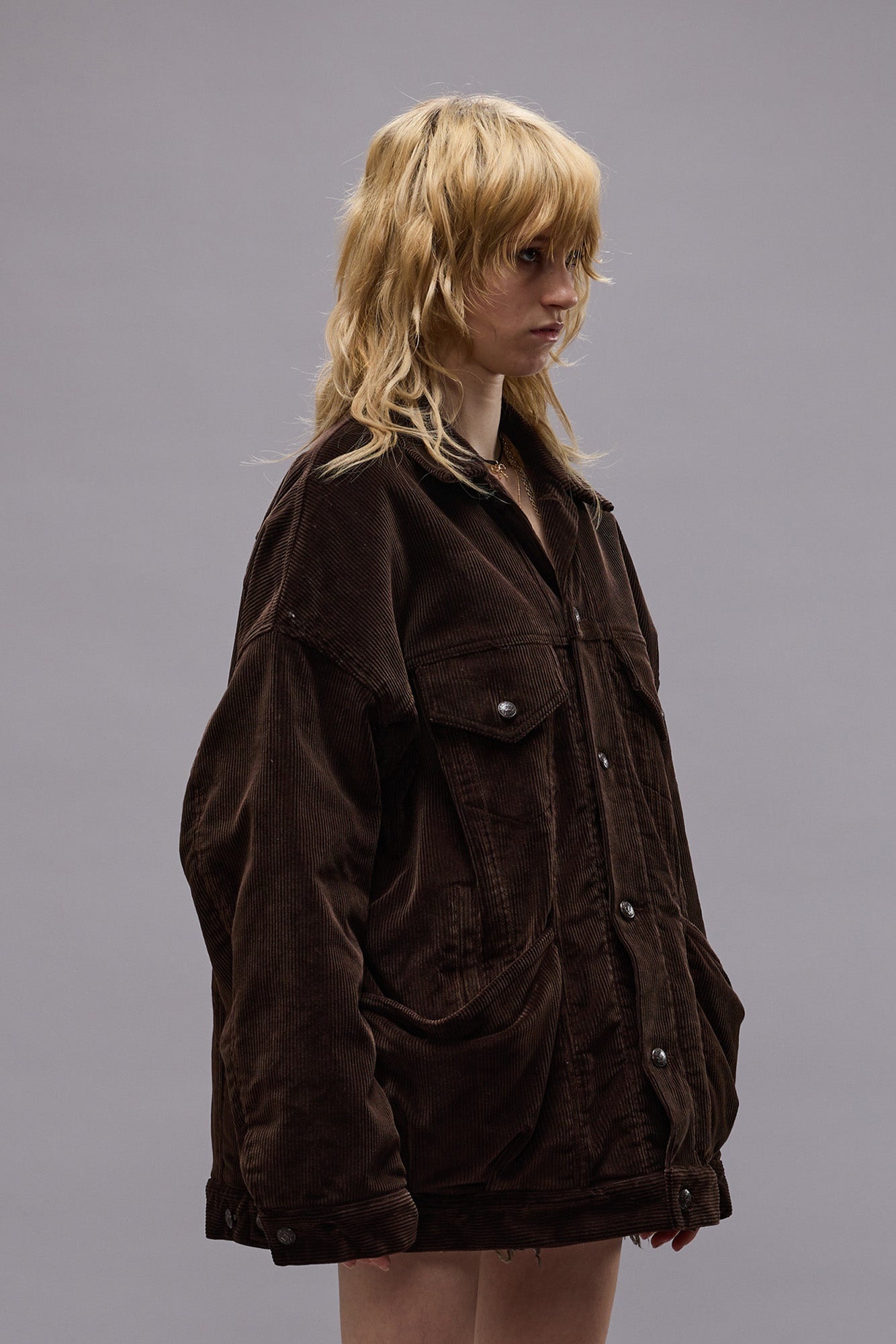 LACEY TRUCKER JACKET - DARK CHOCOLATE CORDUROY - R13 - 5