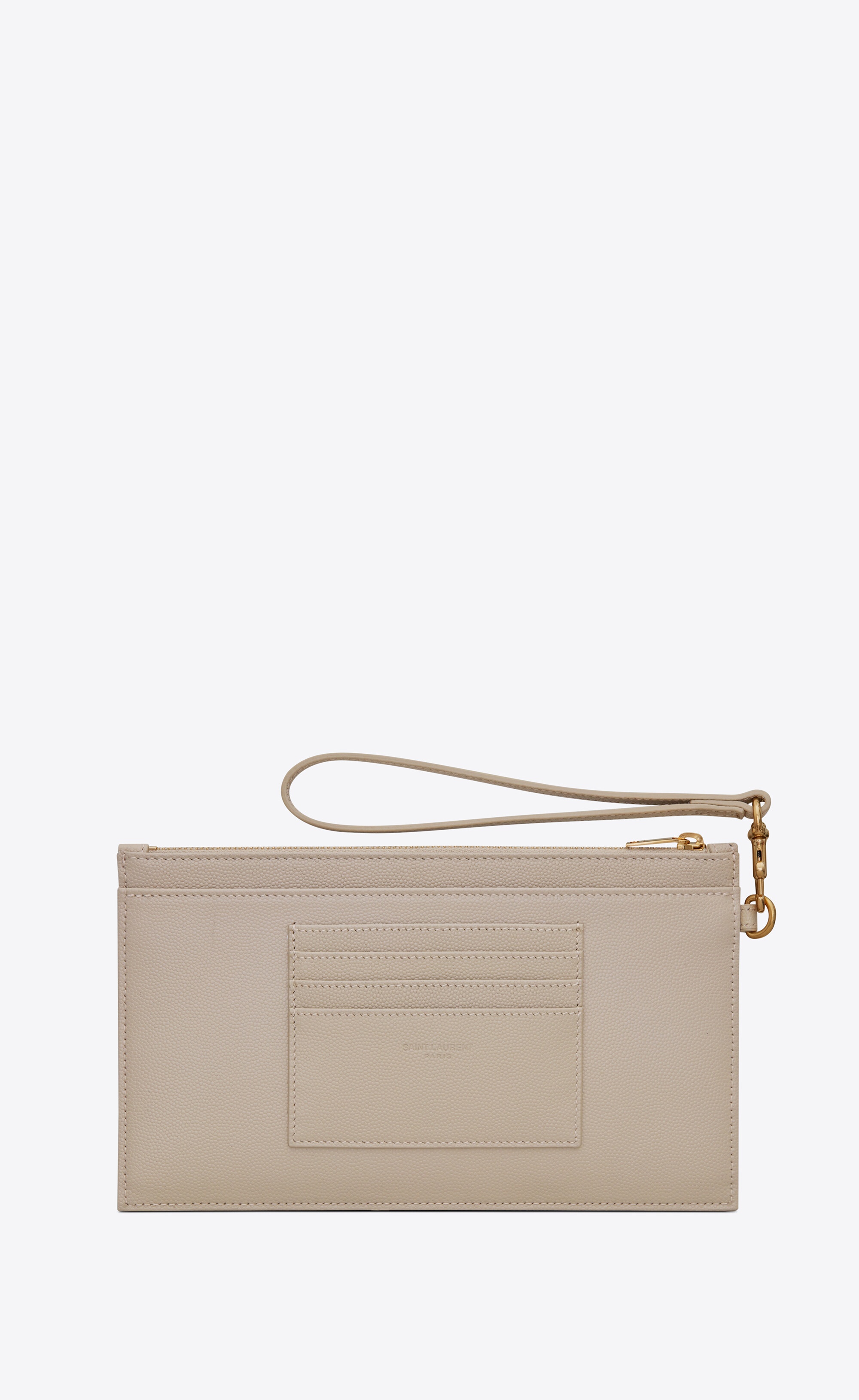 monogram bill pouch in grain de poudre embossed leather - 3
