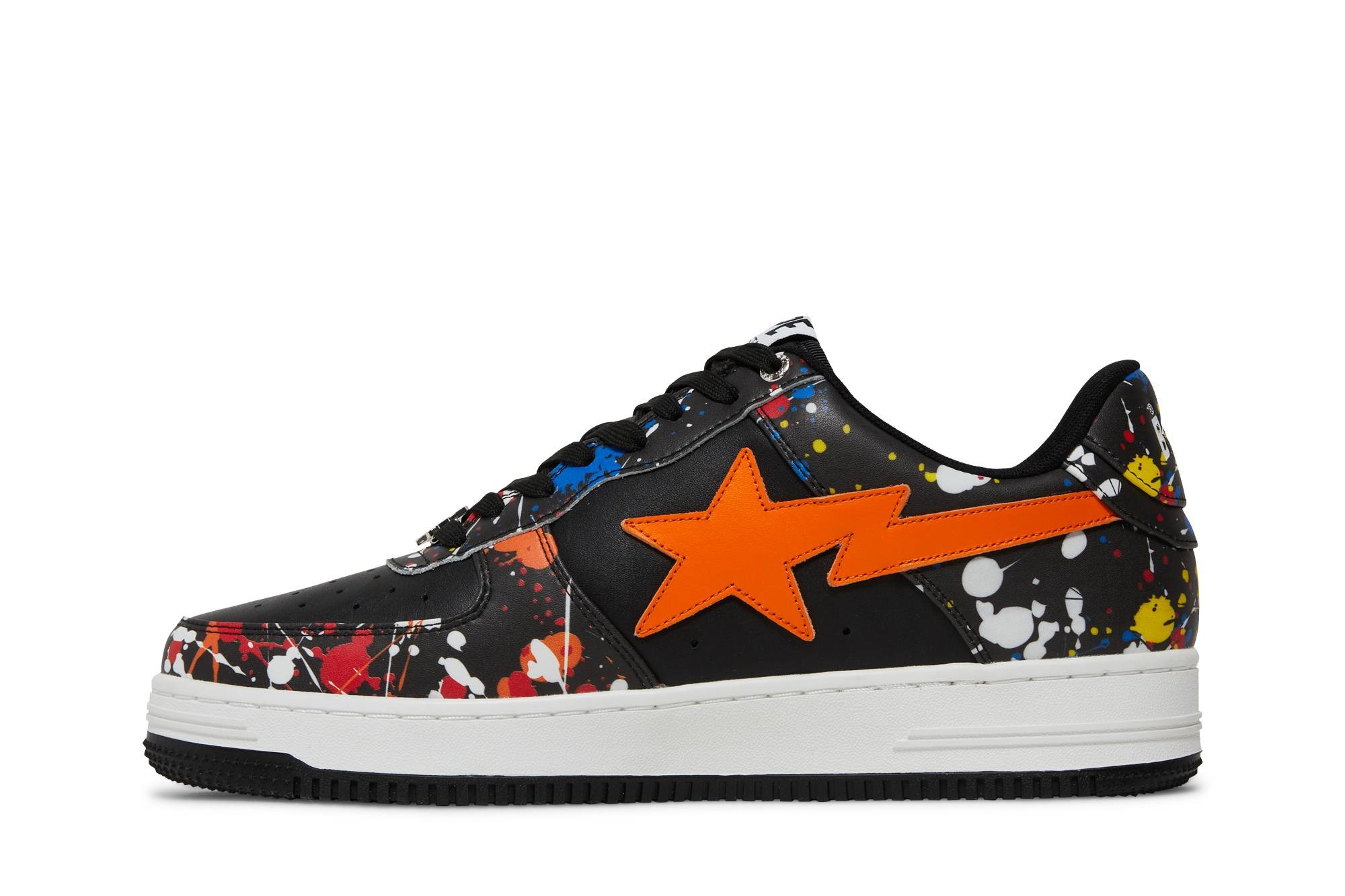 Bapesta Low 'Paint Splatter - Black' - 3