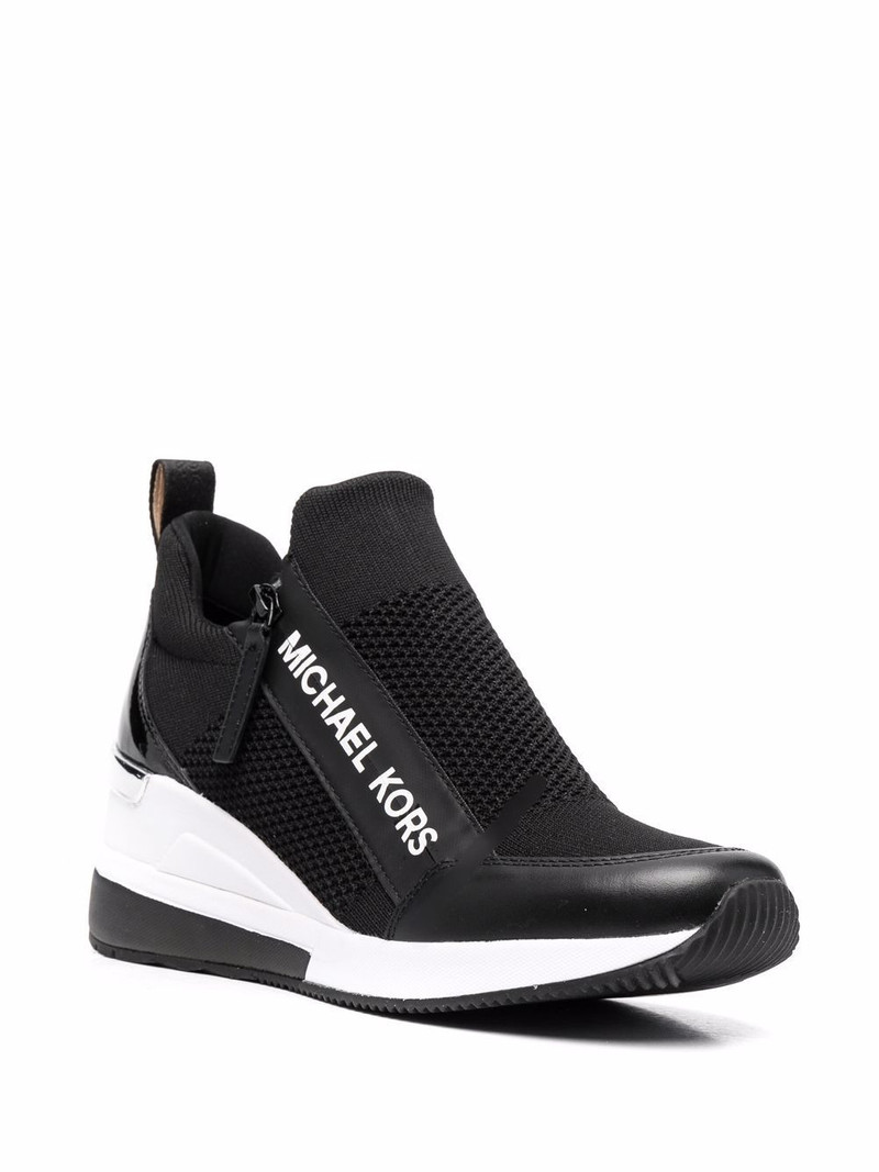MICHAEL KORS Willis stretch knit sneakers outlook