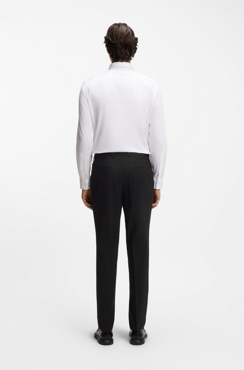 SLIM-FIT TROUSERS IN WOOL-BLEND POPLIN 4
