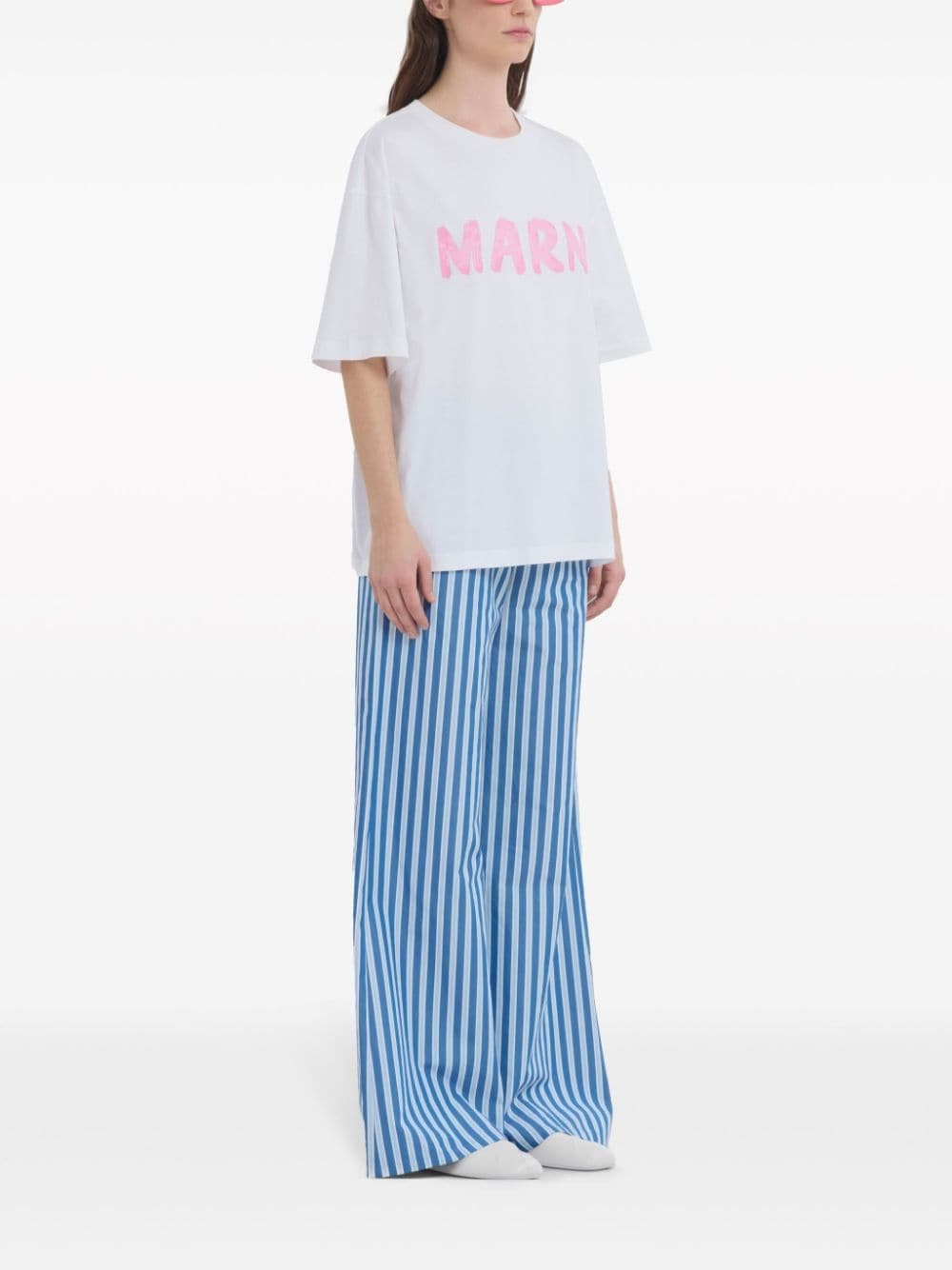 logo-print cotton T-shirt - 3