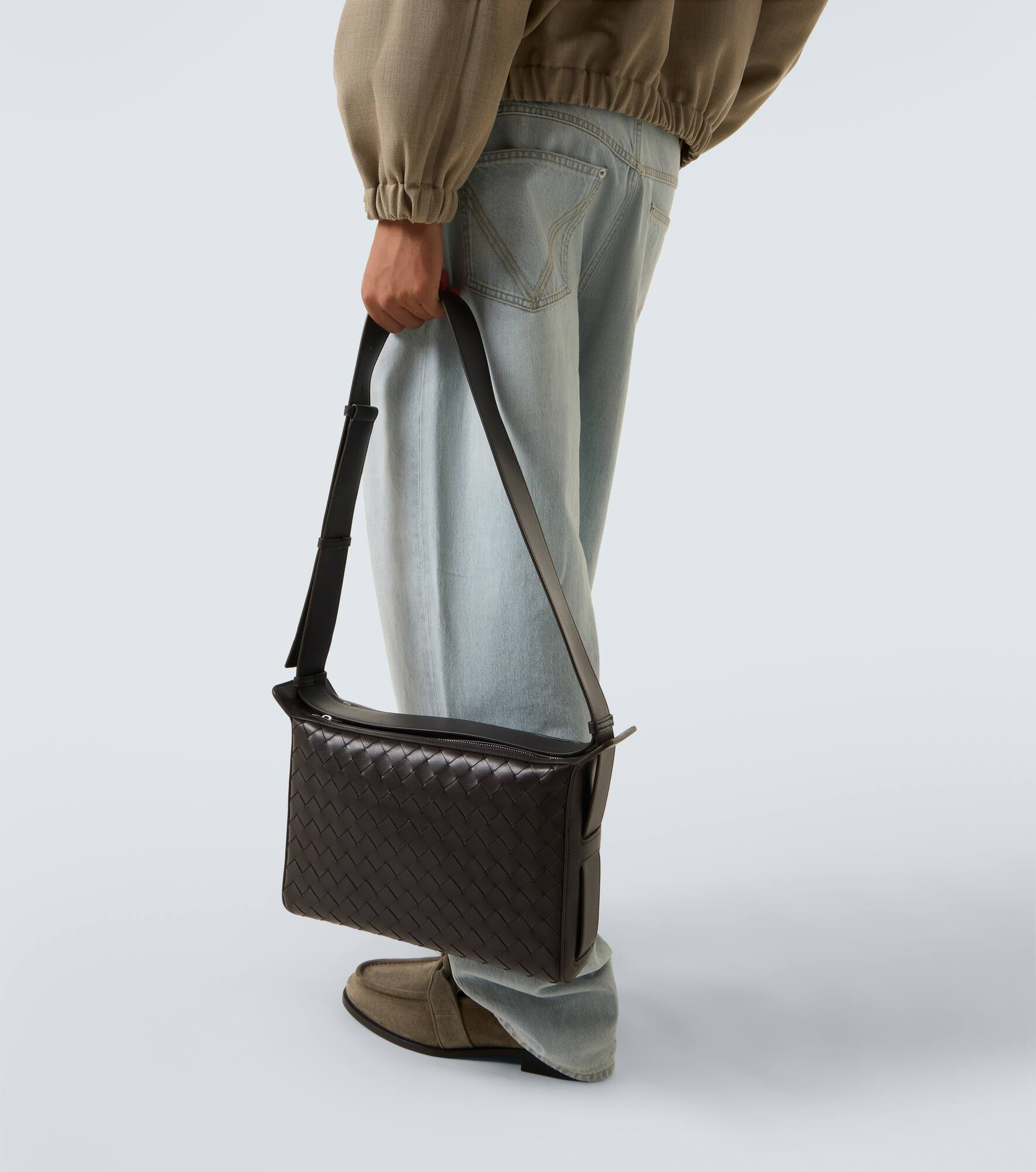 Tribeca Intrecciato leather crossbody bag - 2