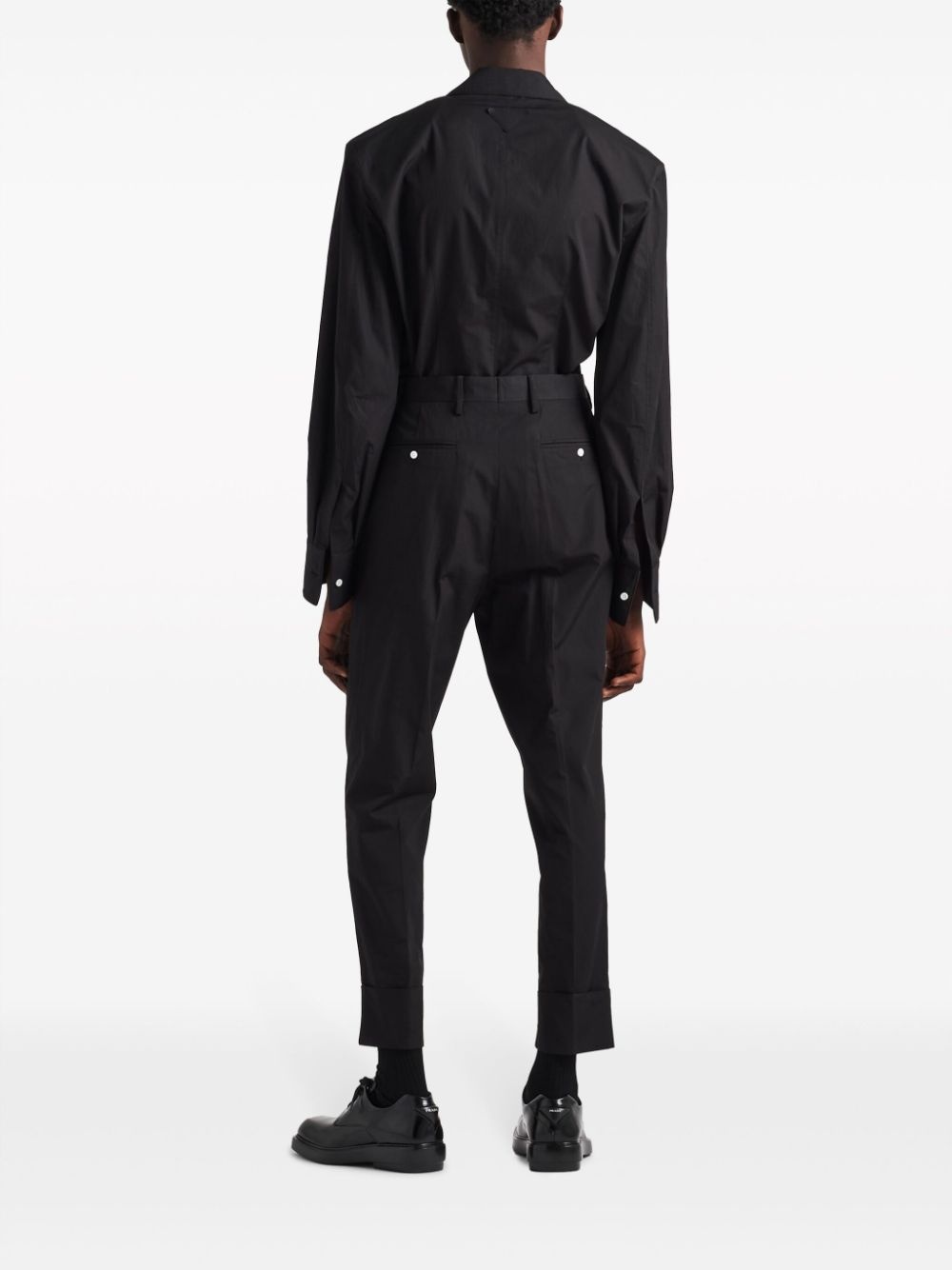 tailored pleated cotton trousers - 3