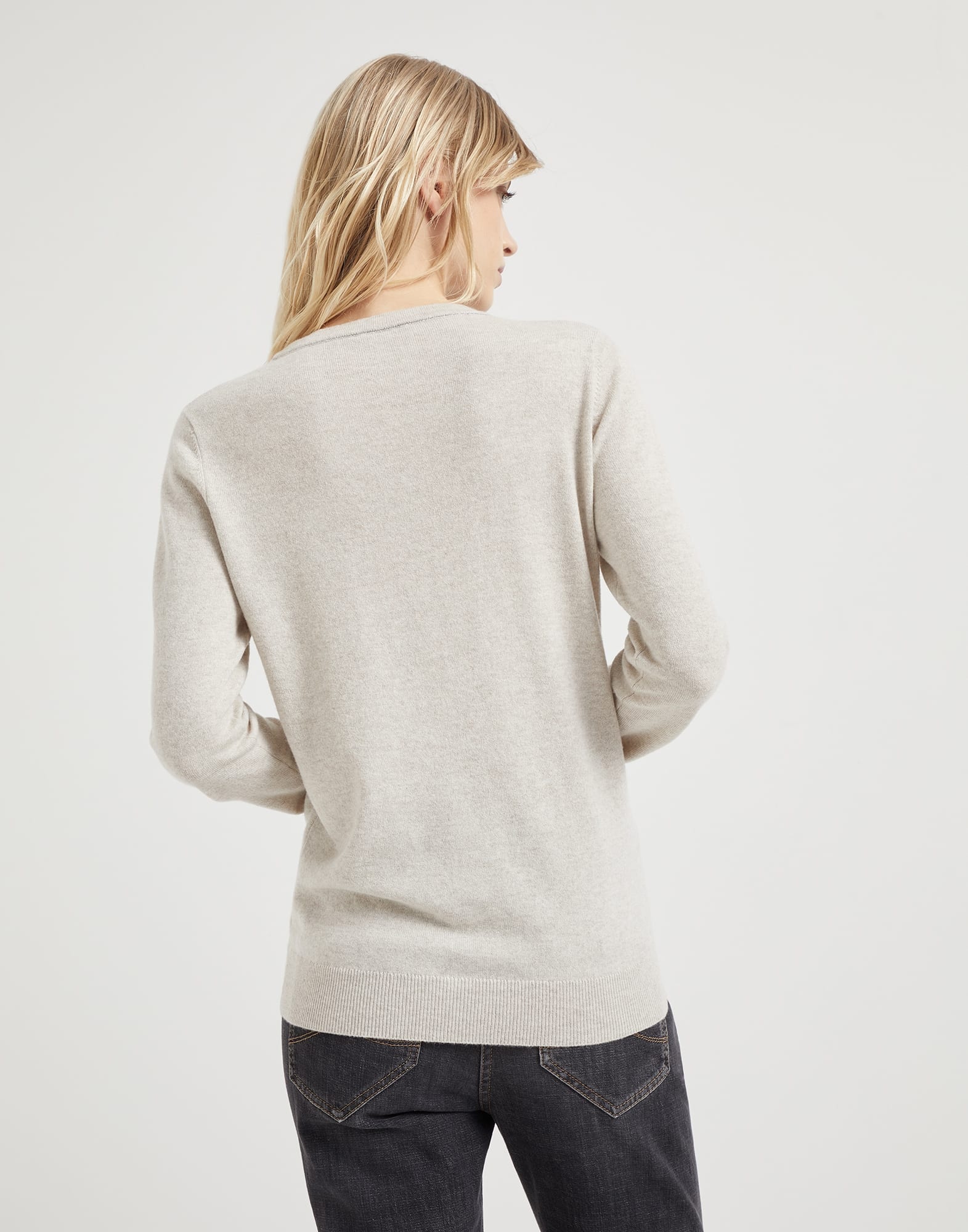 Cashmere sweater with monili - 2