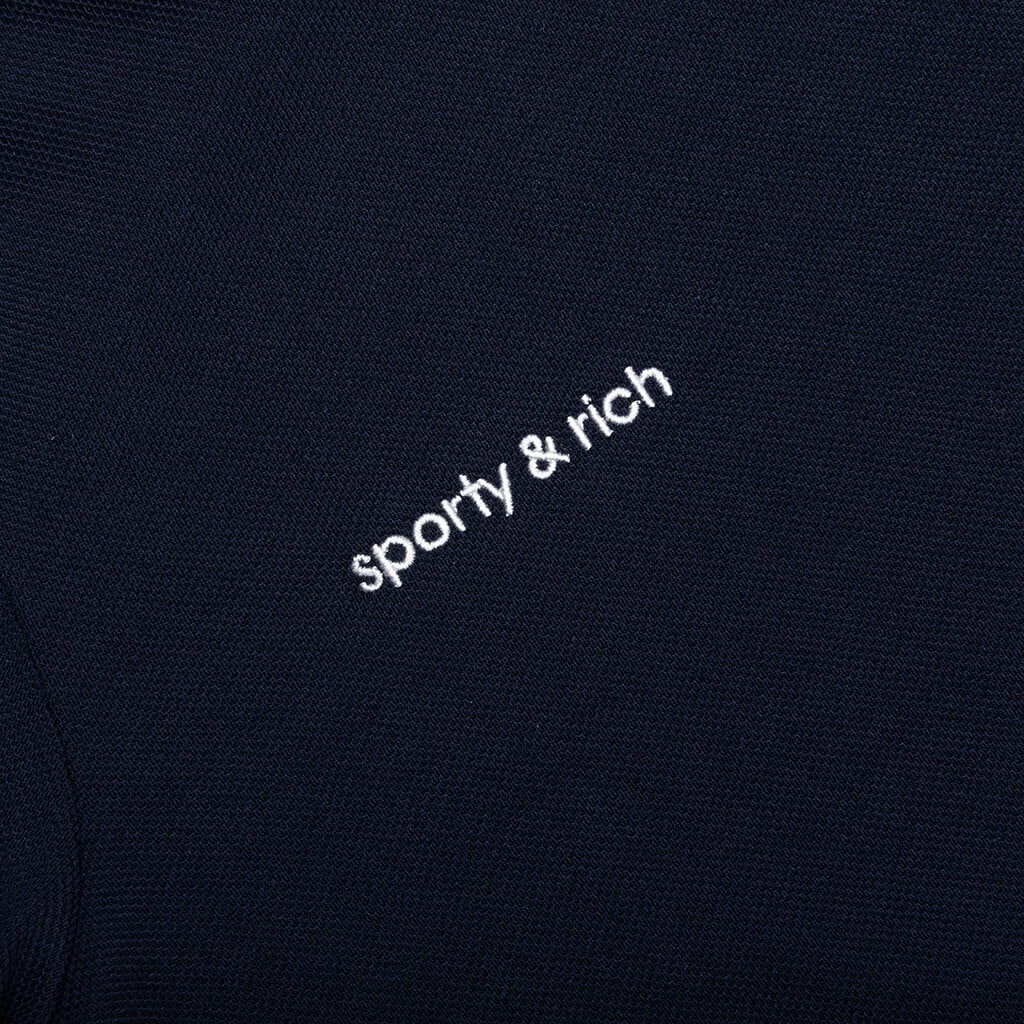 WOMEN'S ADIDAS X SPORTY & RICH POLO T-SHIRT - NIGHT NAVY - 4