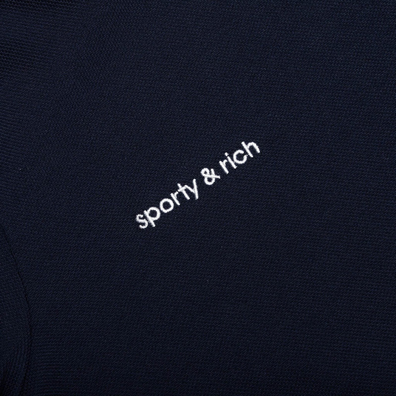 WOMEN'S ADIDAS X SPORTY & RICH POLO T-SHIRT - NIGHT NAVY 4