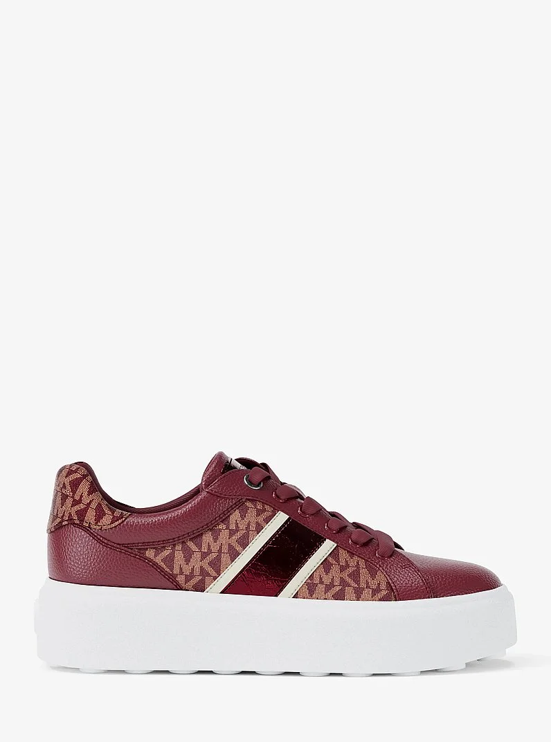 Romey Signature Logo Stripe Platform Sneaker - 1