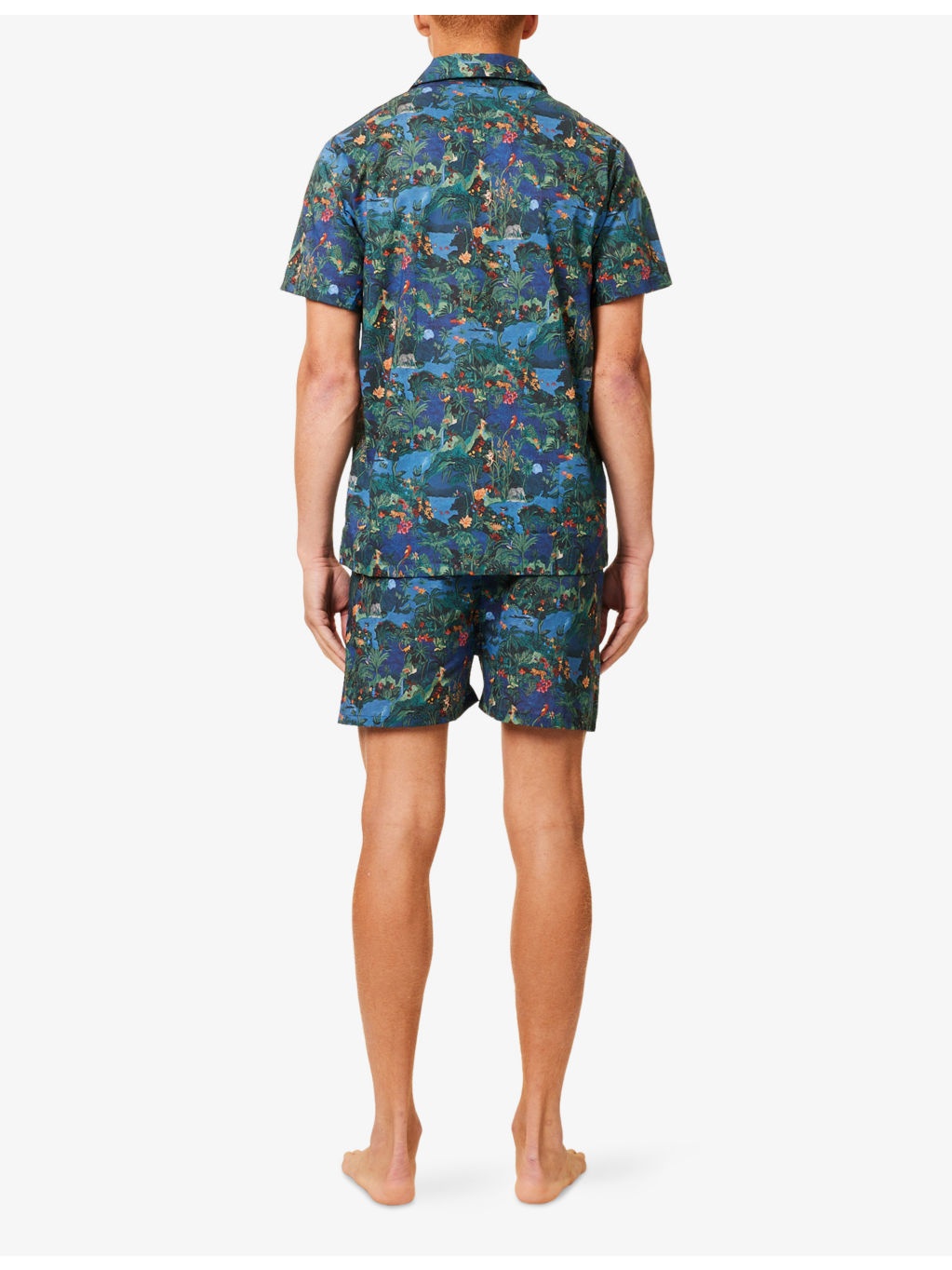 Camp-Collar Regular-Fit Cotton-Poplin Pyjama Set - 3