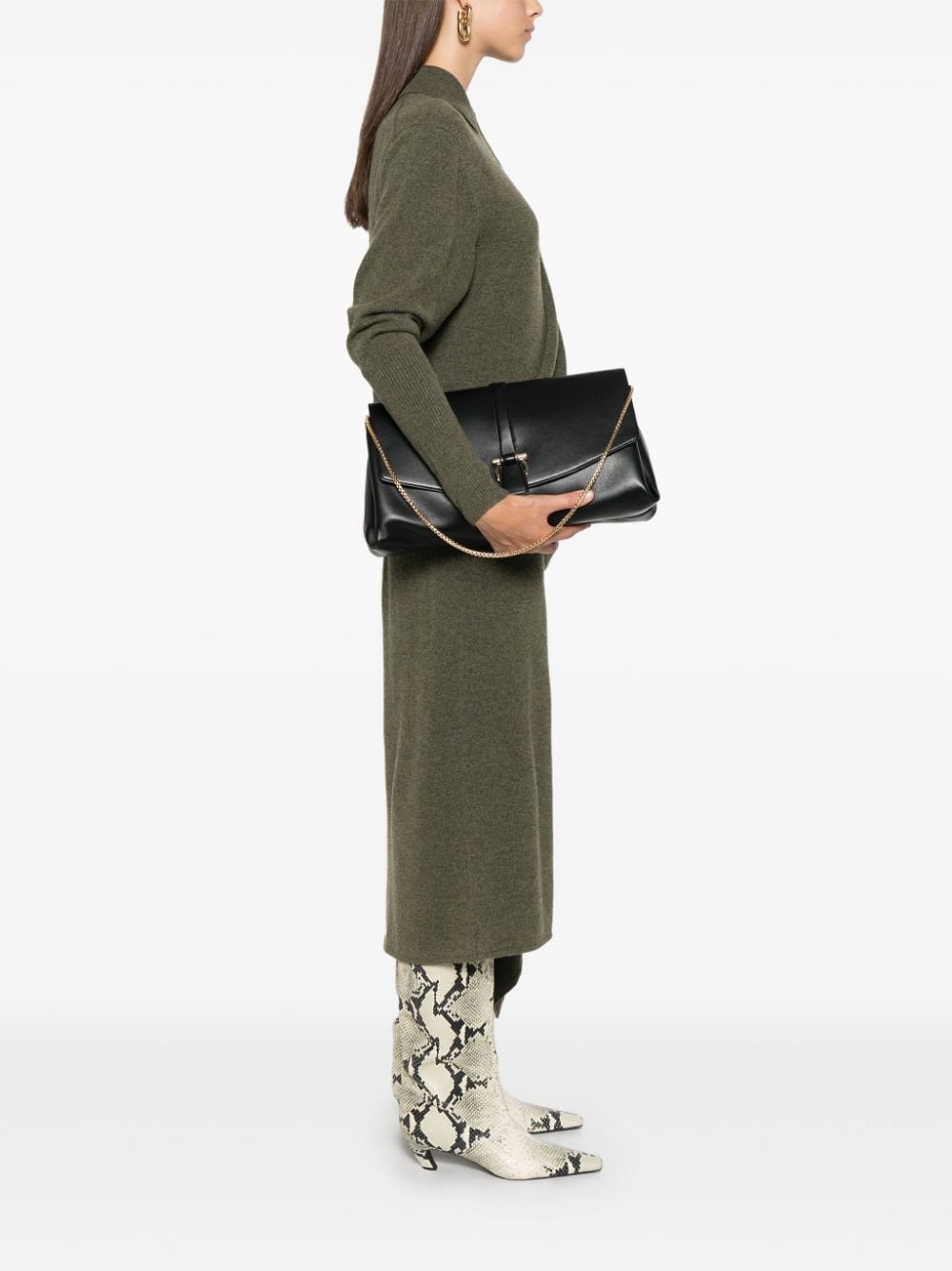 Gancini-buckle shoulder bag - 2