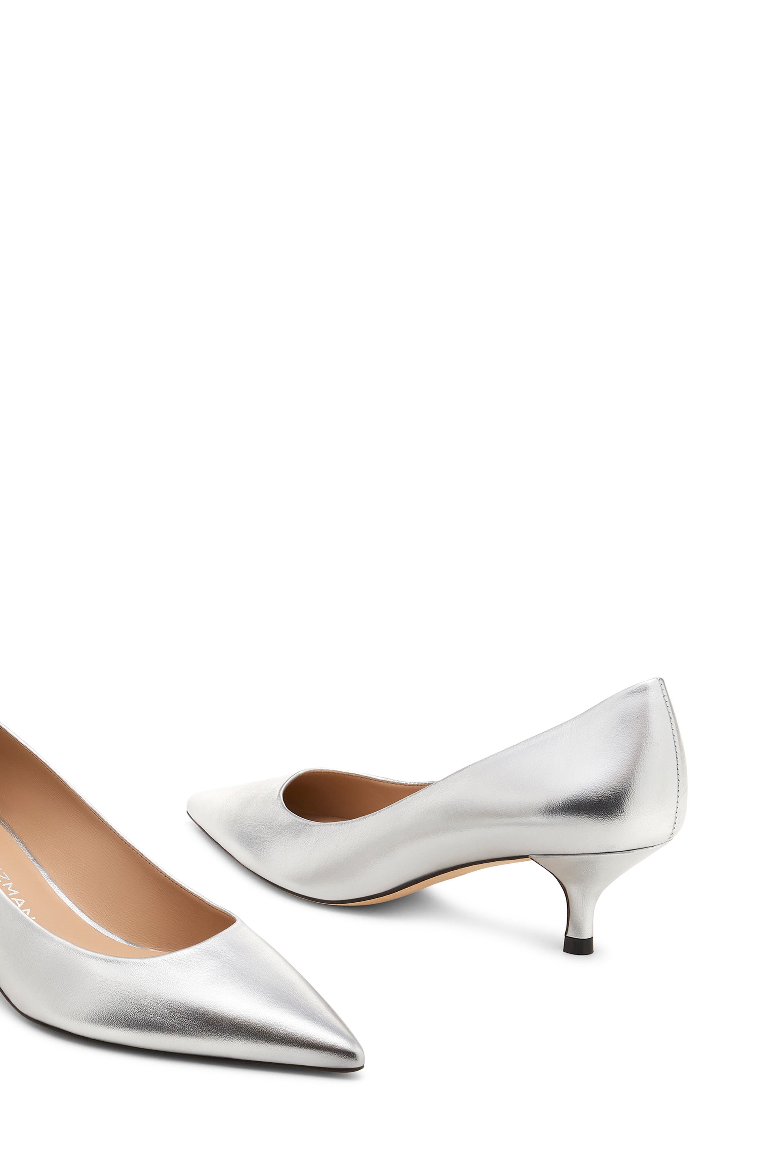 Stuart Weitzman Stuart Power 50 Pump in Silver at Nordstrom - 4