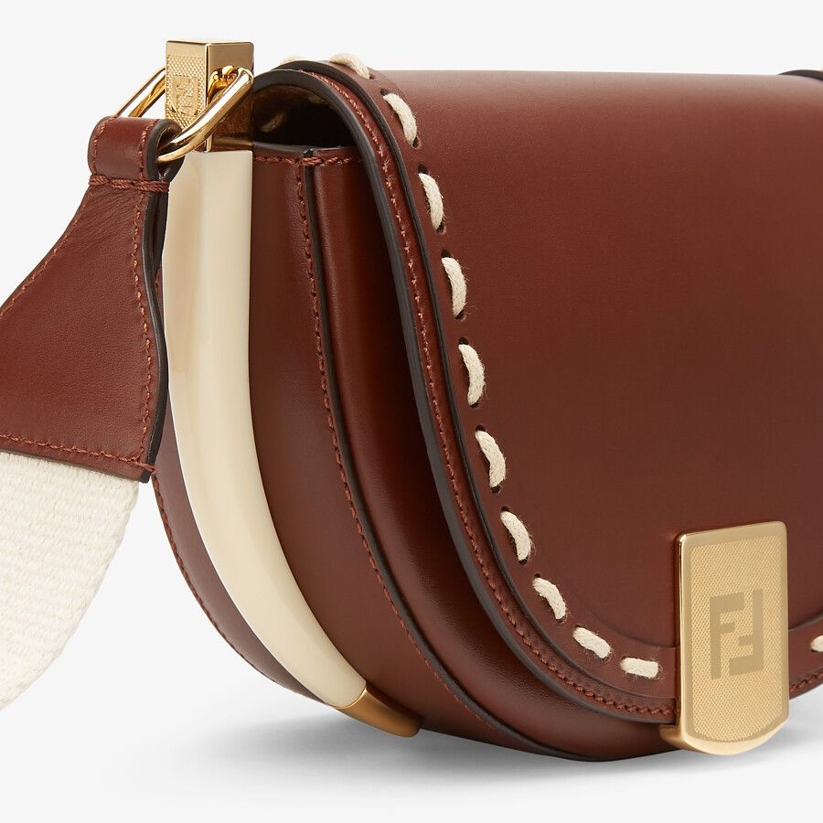 Brown leather bag - 5