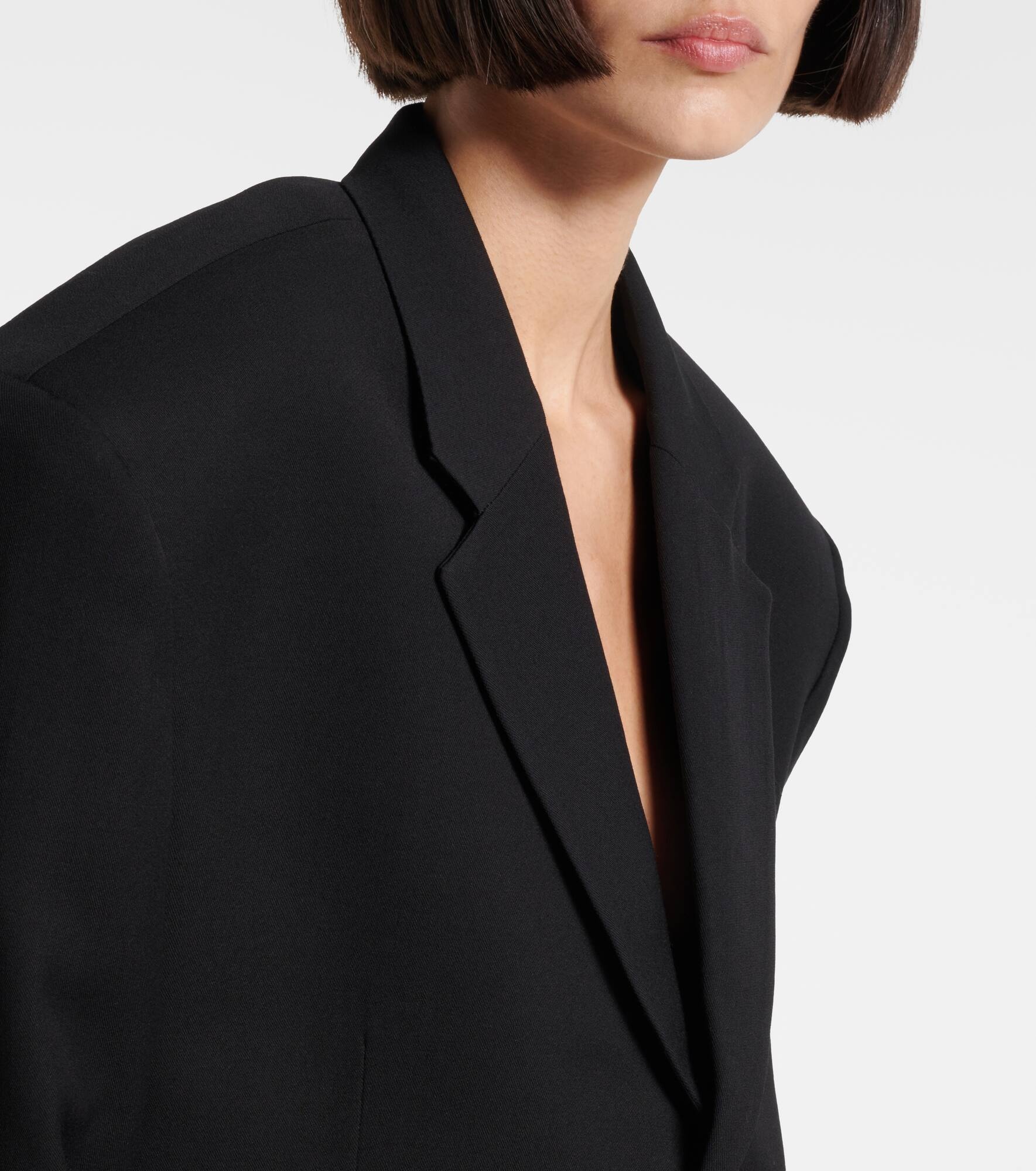 Cropped distressed blazer - 4