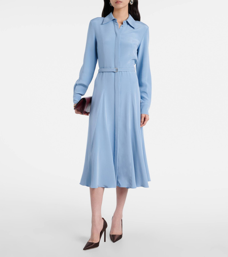 EMILIA WICKSTEAD Riko belted silk midi dress outlook
