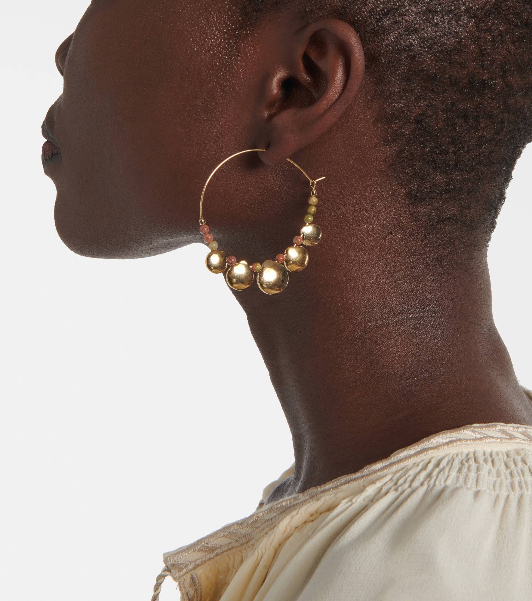 Adriel beaded hoop earrings - 3
