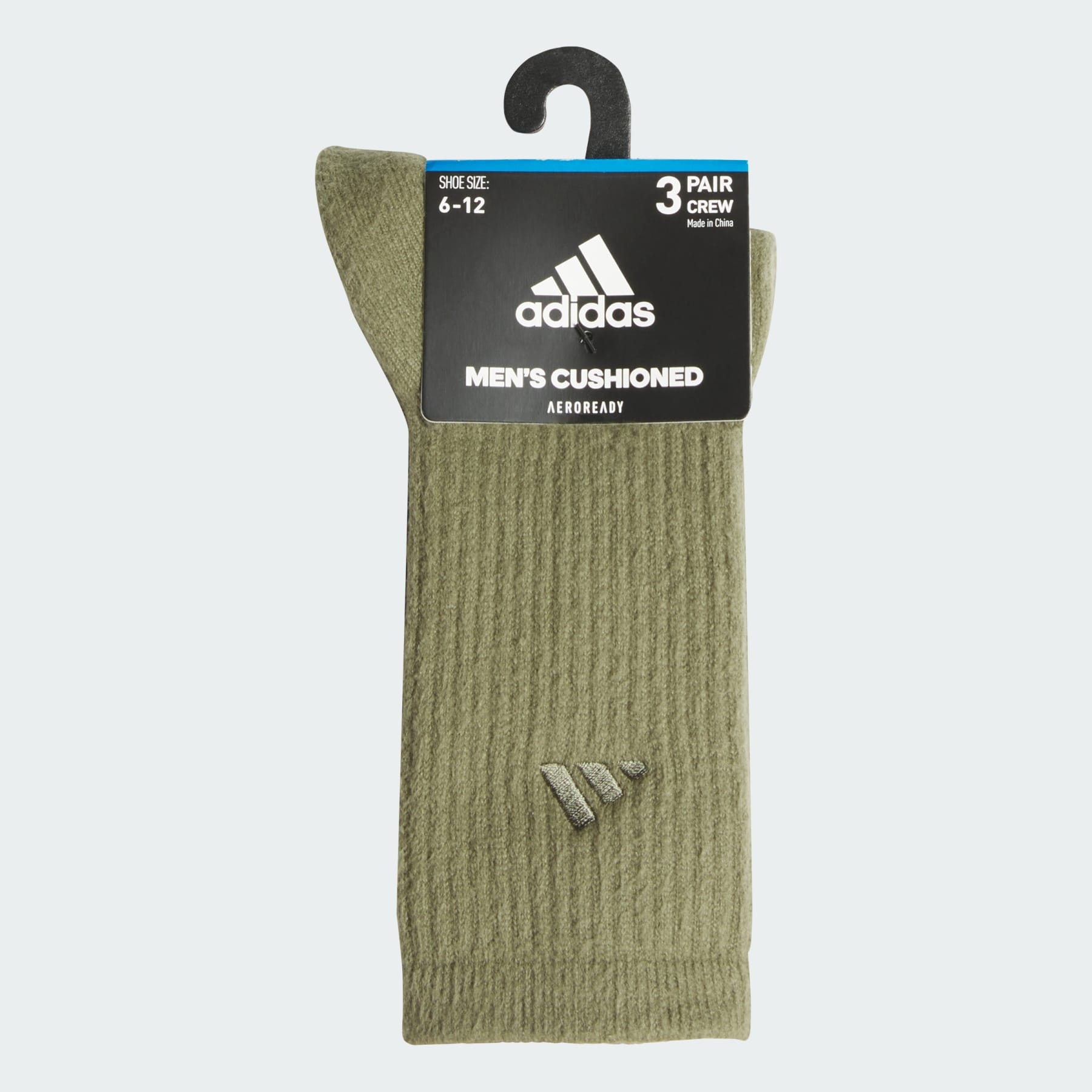 Men's Cushioned Comfort 3-Pack Crew Socks - 3