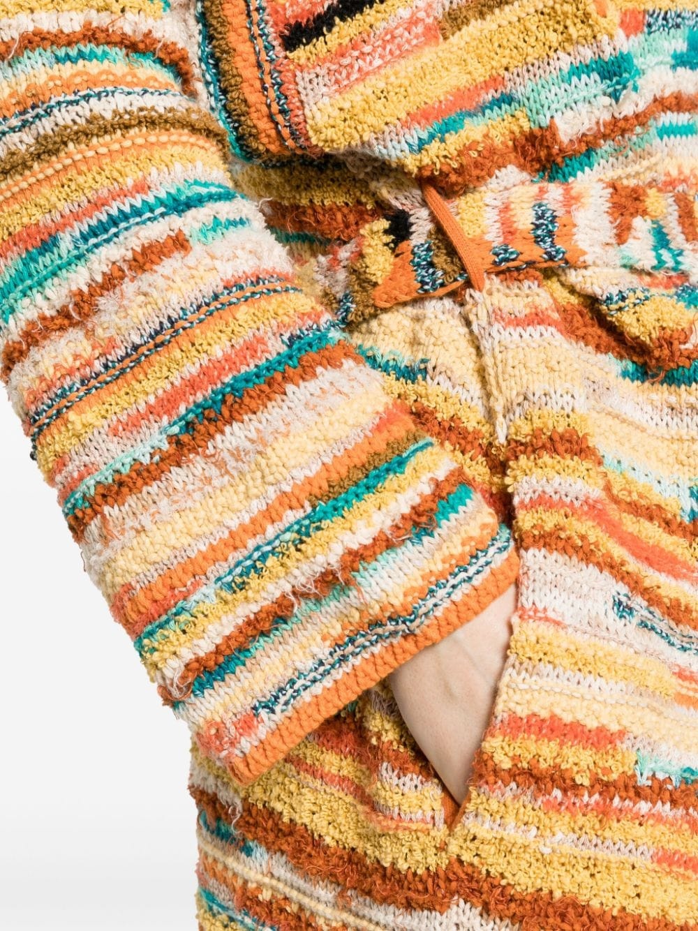 Maduray patterned-intarsia coat - 5
