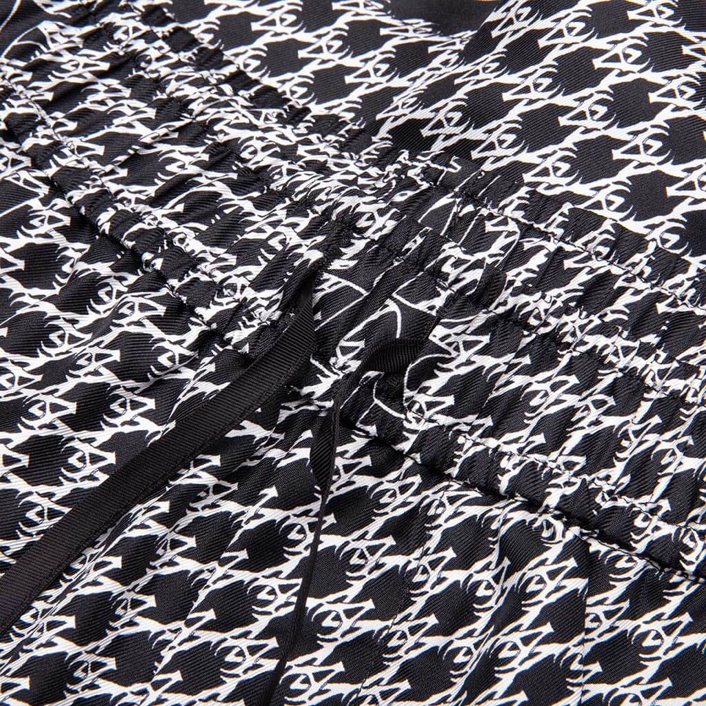 HOUNDSTOOTH SILK SHORT - BLACK - 3