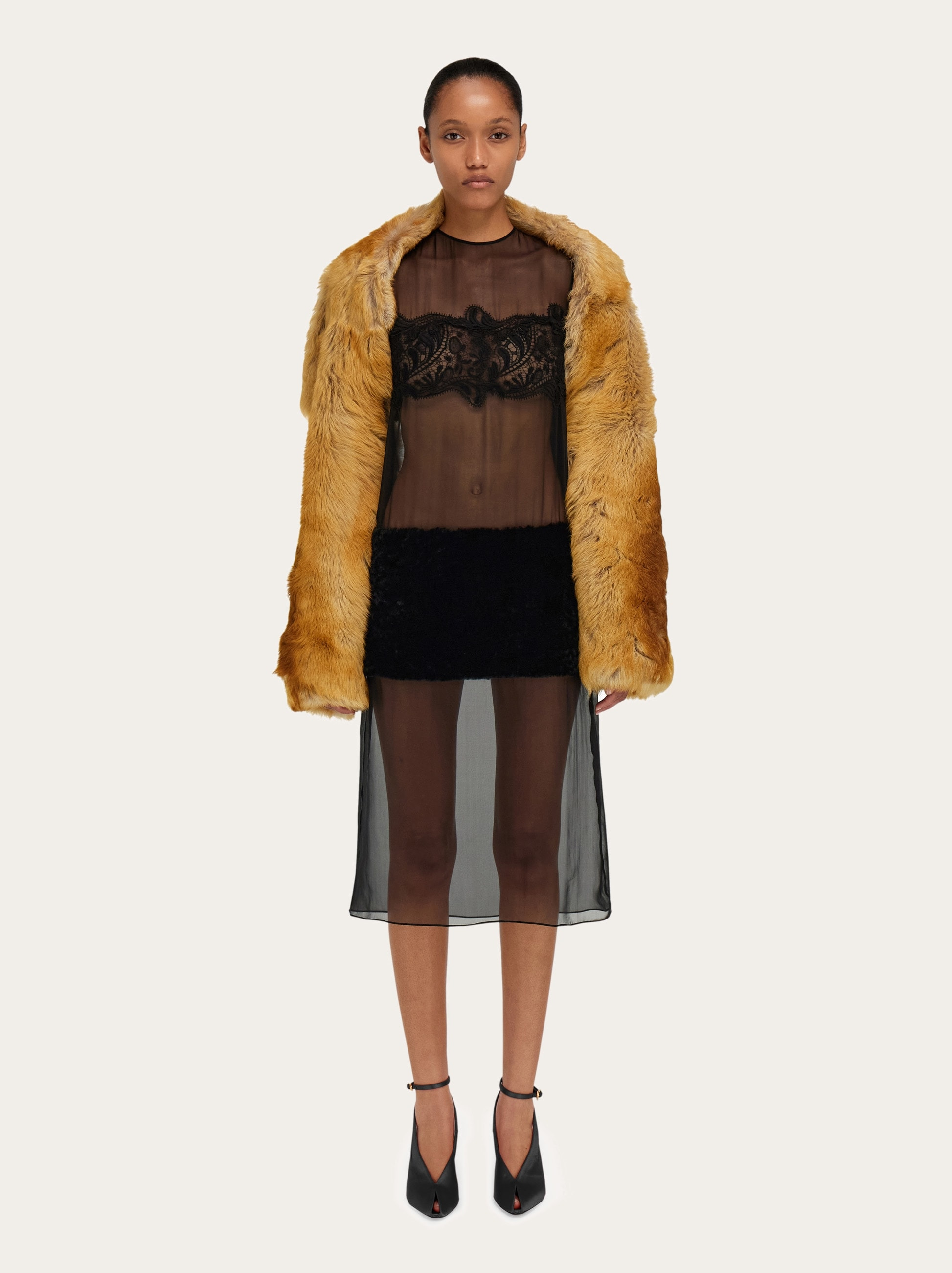 Shearling bolero coat - 7