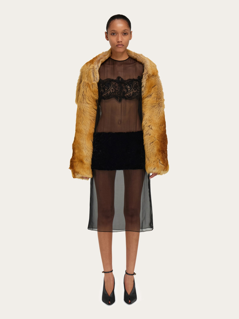 Shearling bolero coat 7